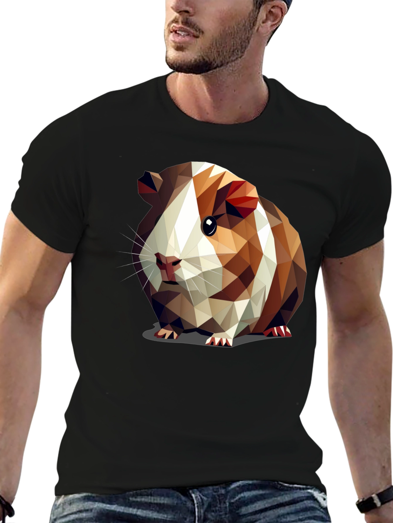 Guinea Pig Geometric Art T-Shirt