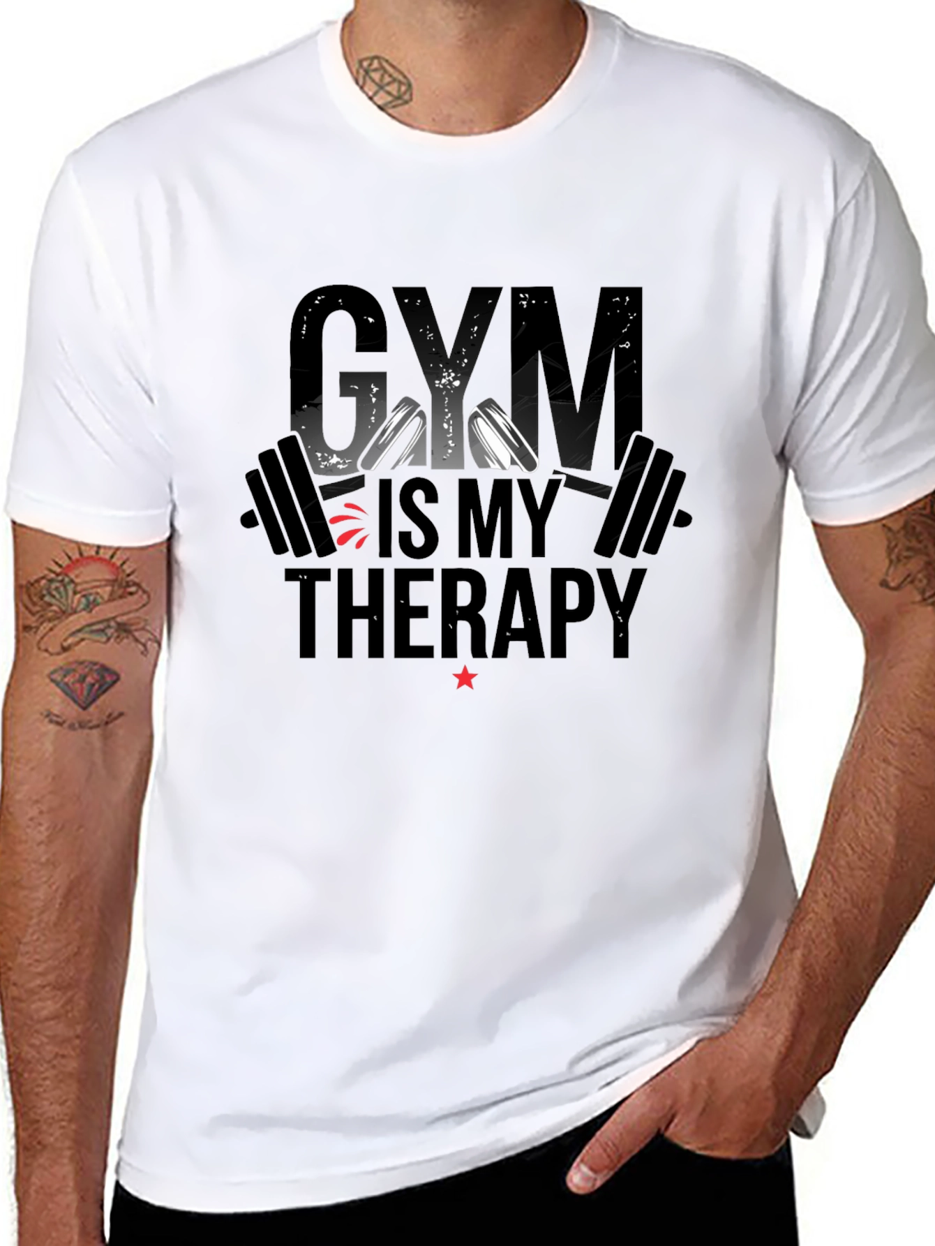Gym Is My Therapy Graphic T-Shirt