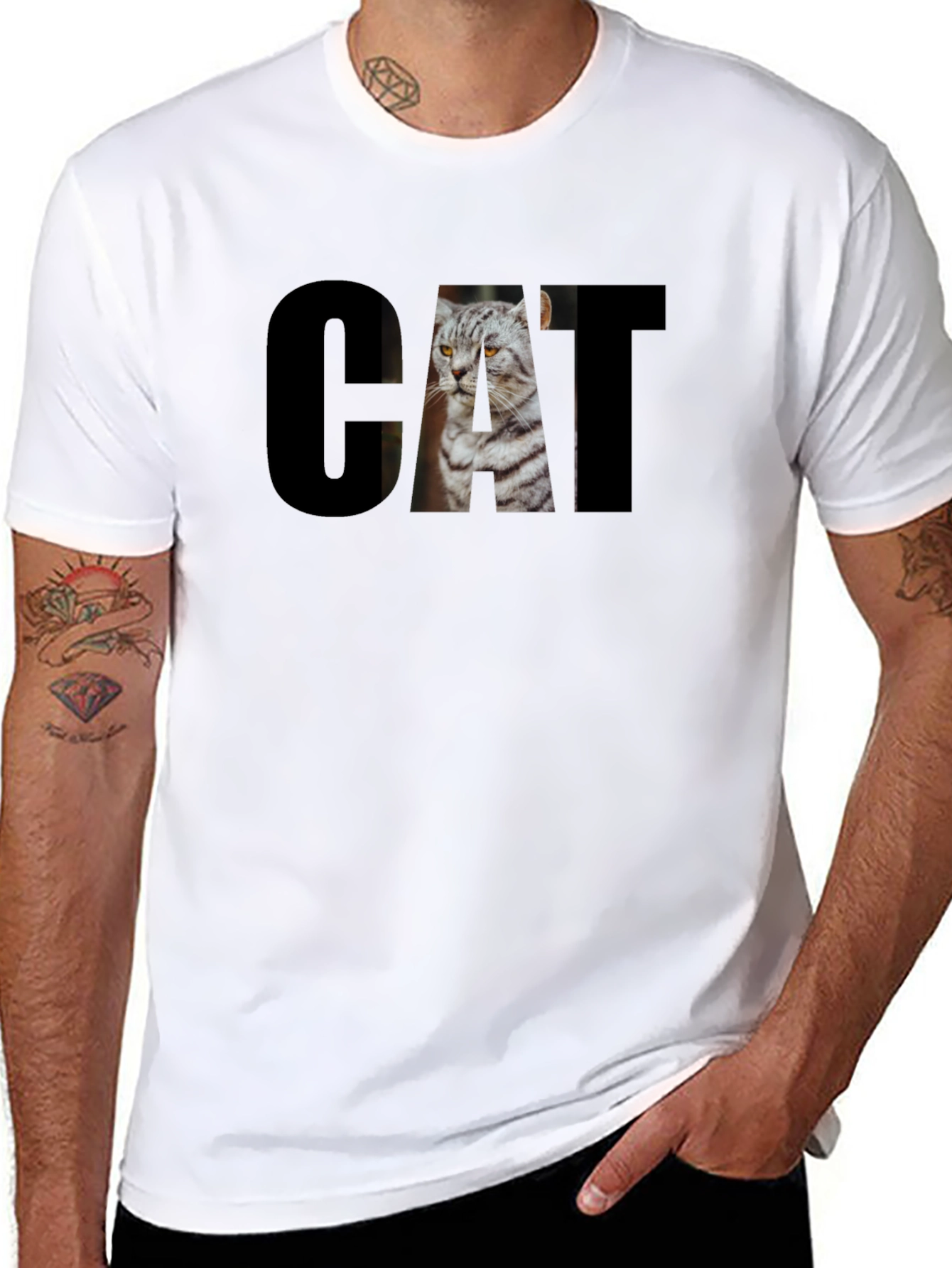 Cool Cat Graphic Tee - Unisex Black T-Shirt