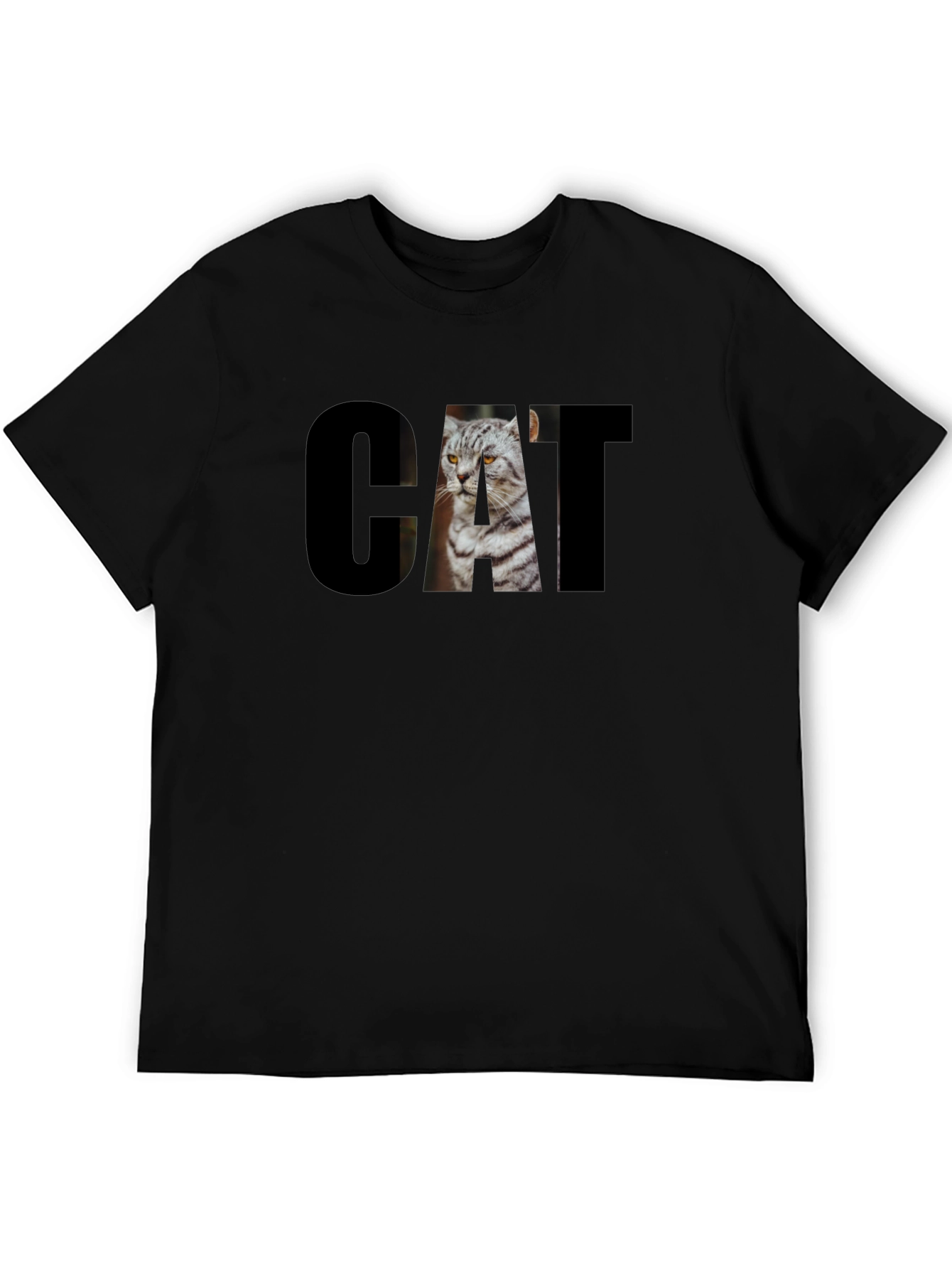 Cool Cat Graphic Tee - Unisex Black T-Shirt