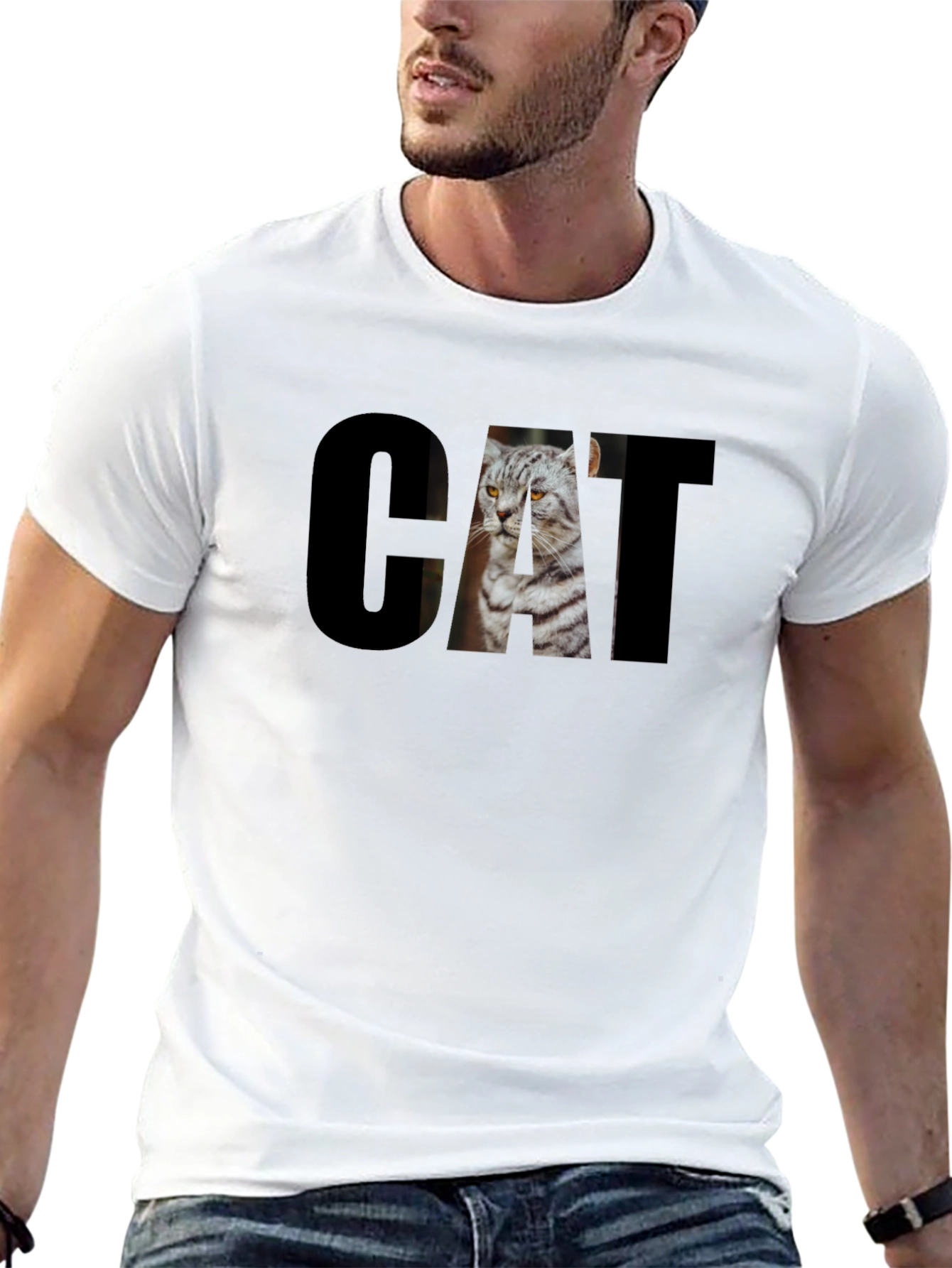 Cool Cat Graphic Tee - Unisex Black T-Shirt