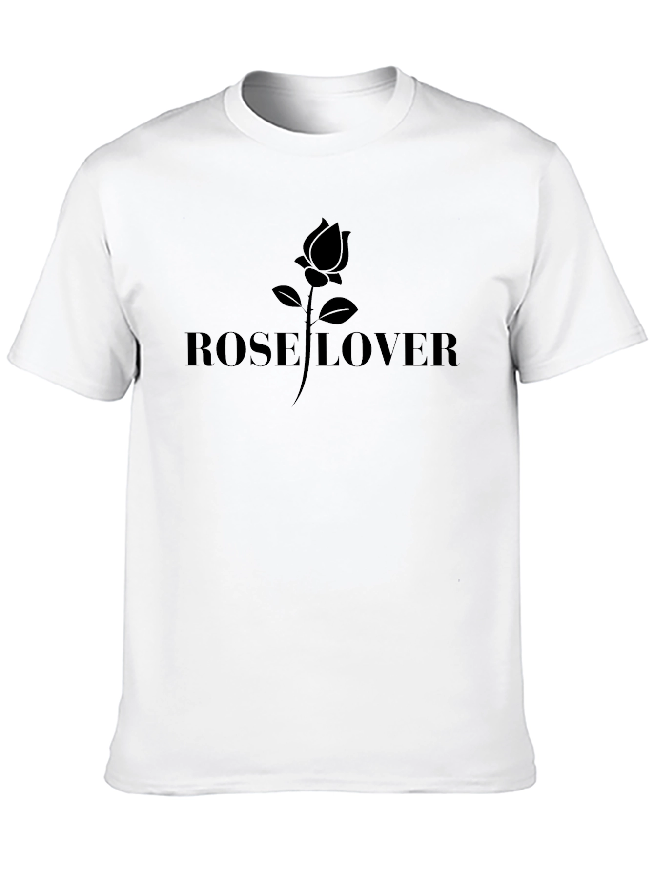 Rose Lover Black T-Shirt - Stylish Graphic Tee