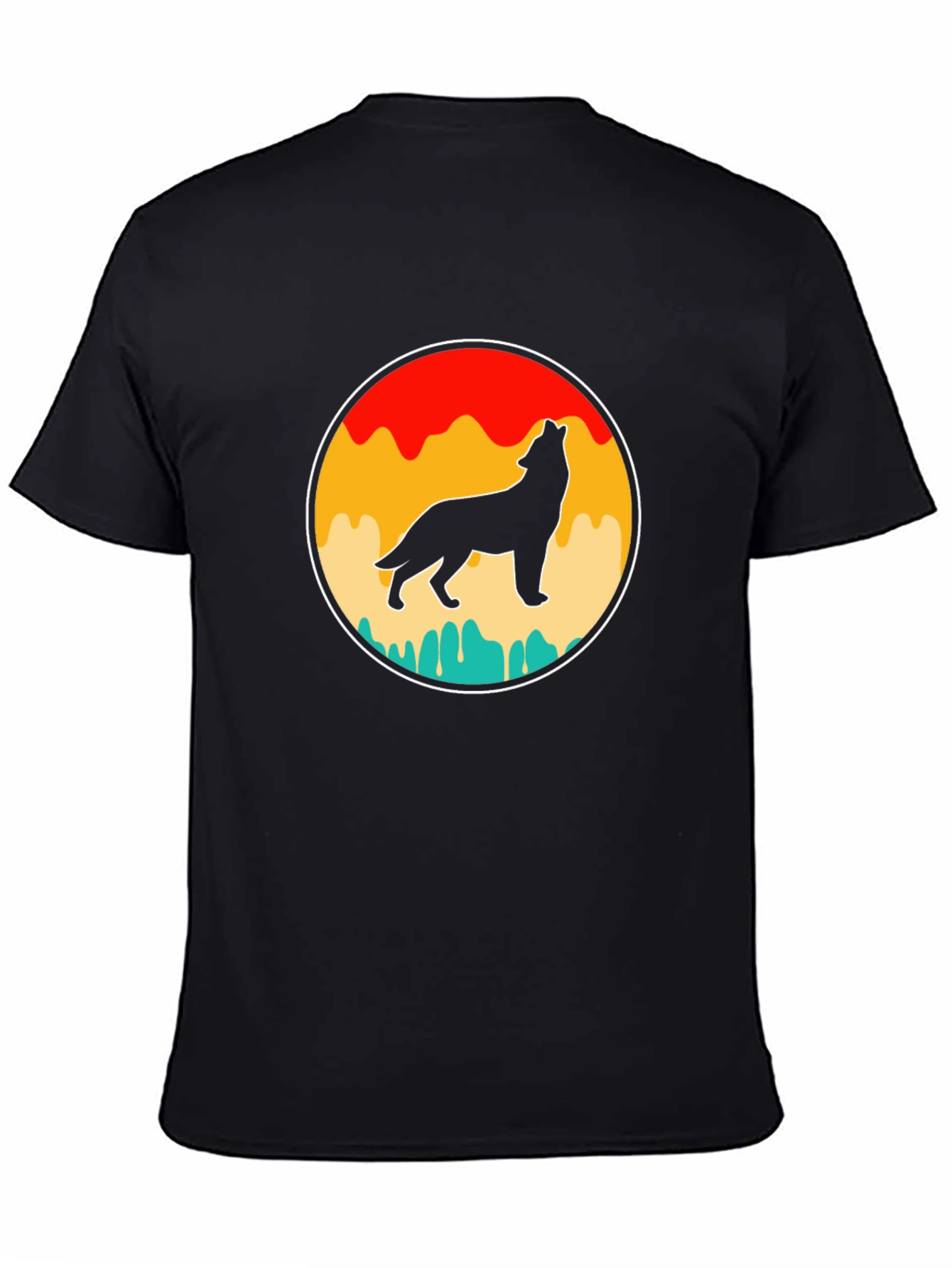 Retro Wolf Silhouette Graphic Tee
