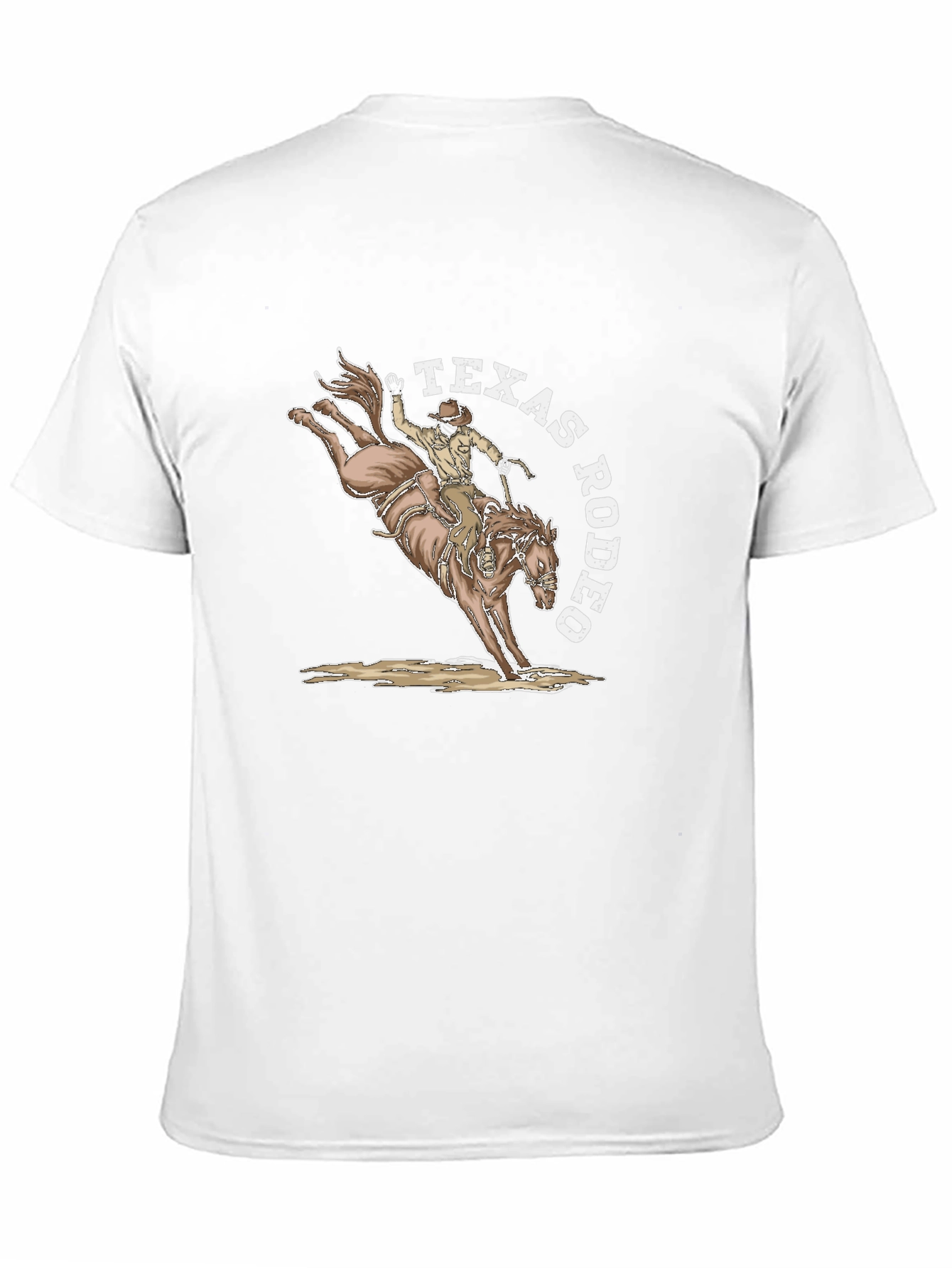 Texas Rodeo Graphic T-Shirt - Cowboy Horseback Riding