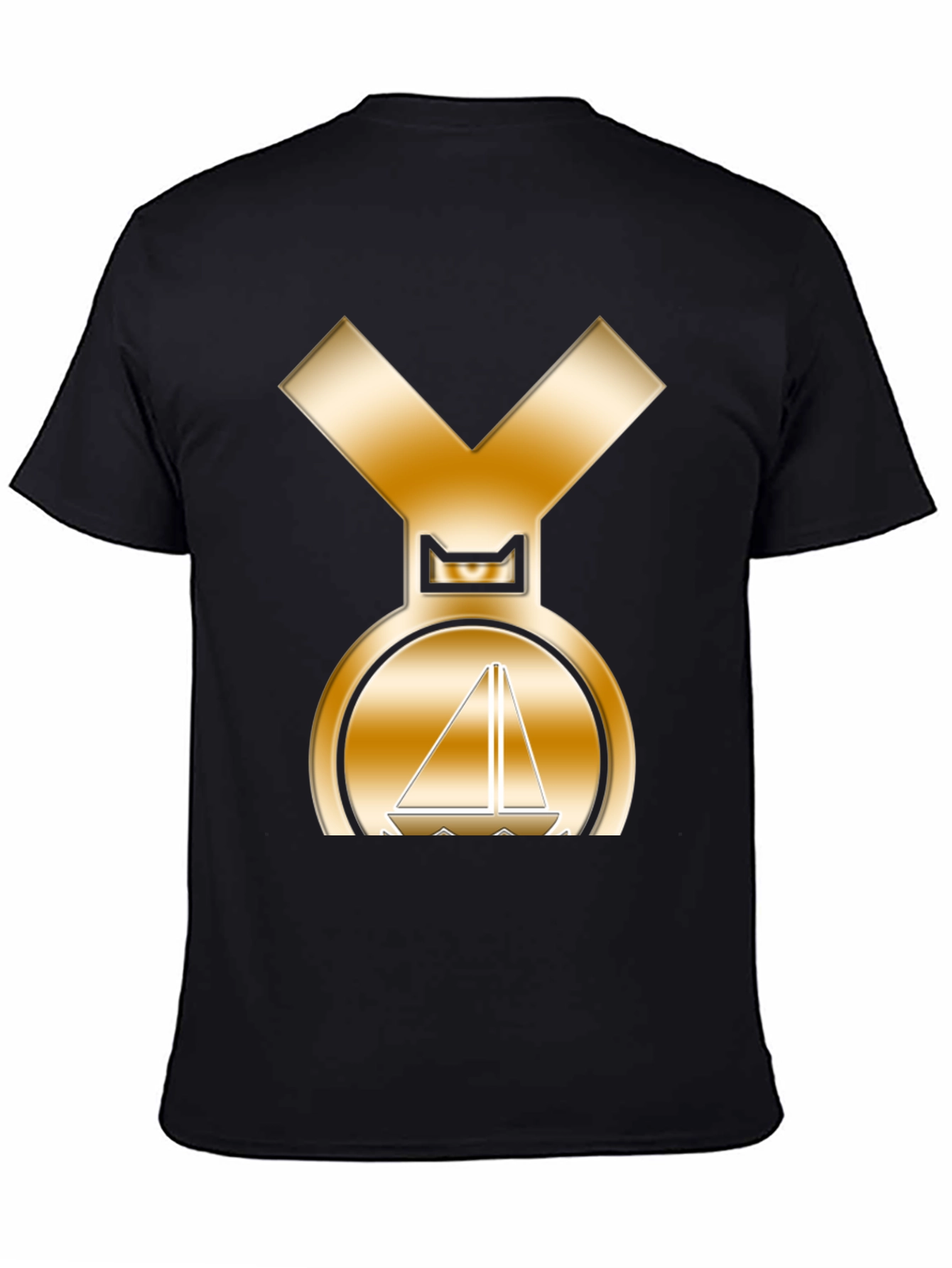 Golden Sailboat Medal T-Shirt