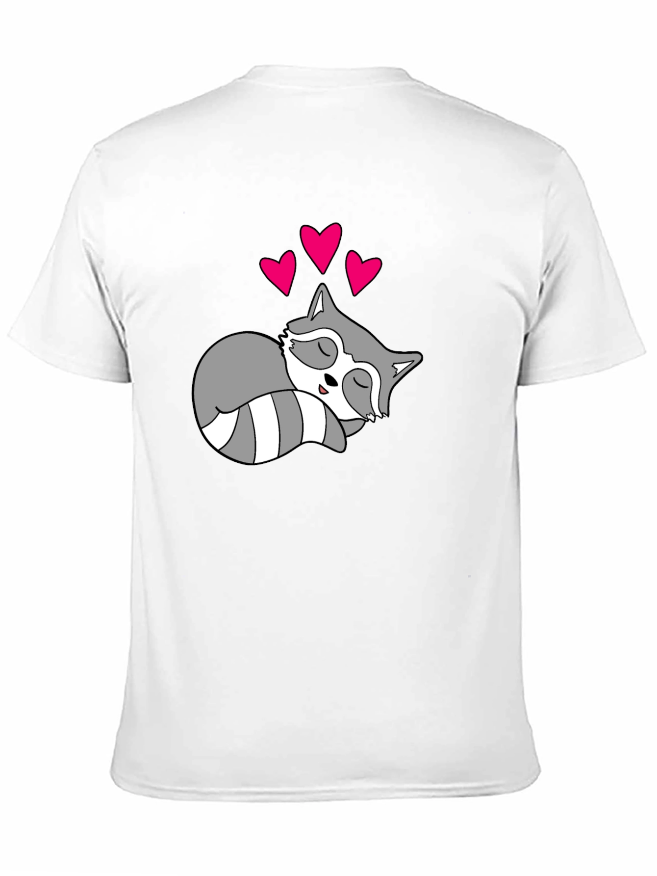 Sleeping Raccoon Graphic Tee - Cute Love Animal Shirt