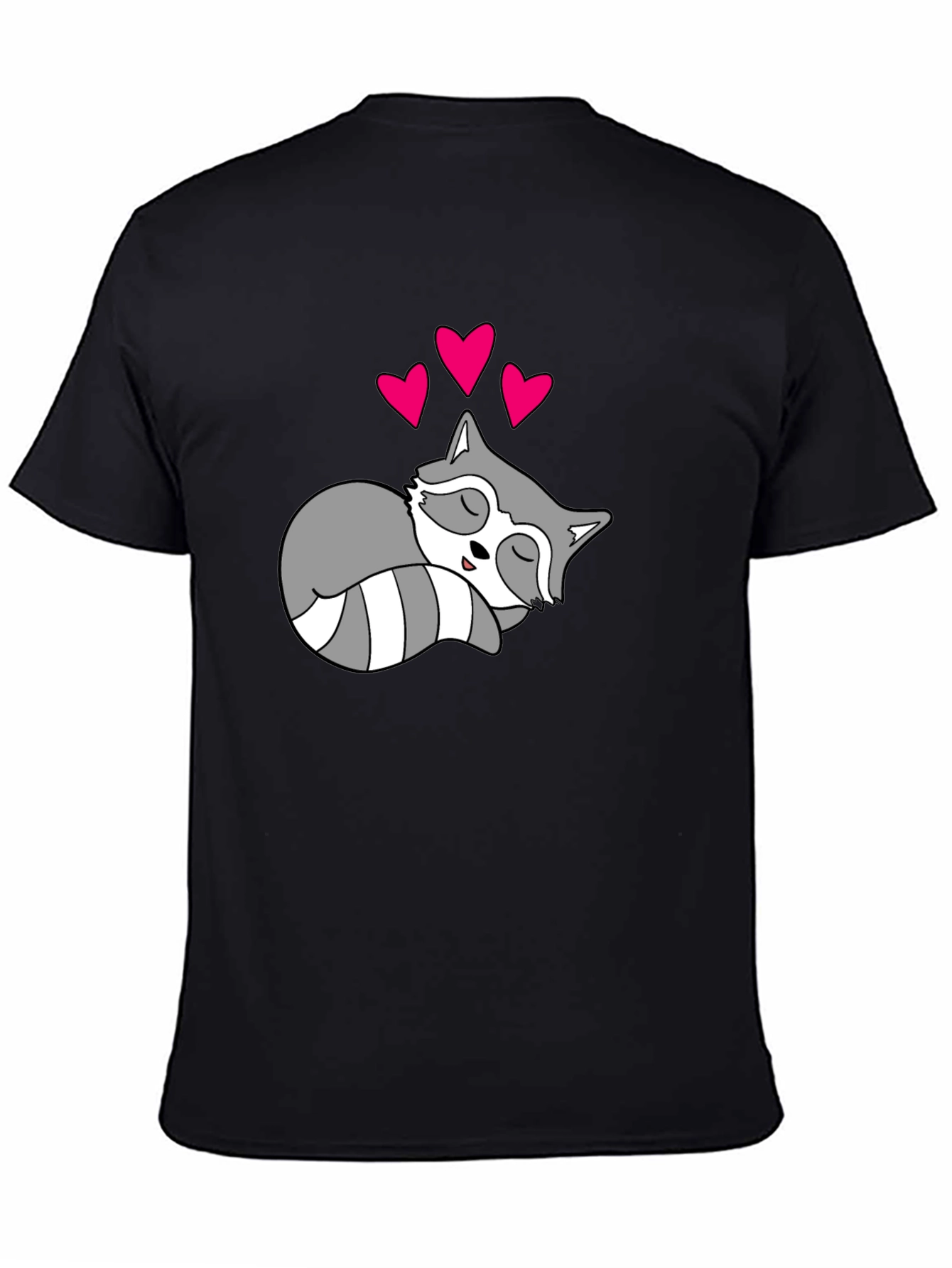 Sleeping Raccoon Graphic Tee - Cute Love Animal Shirt