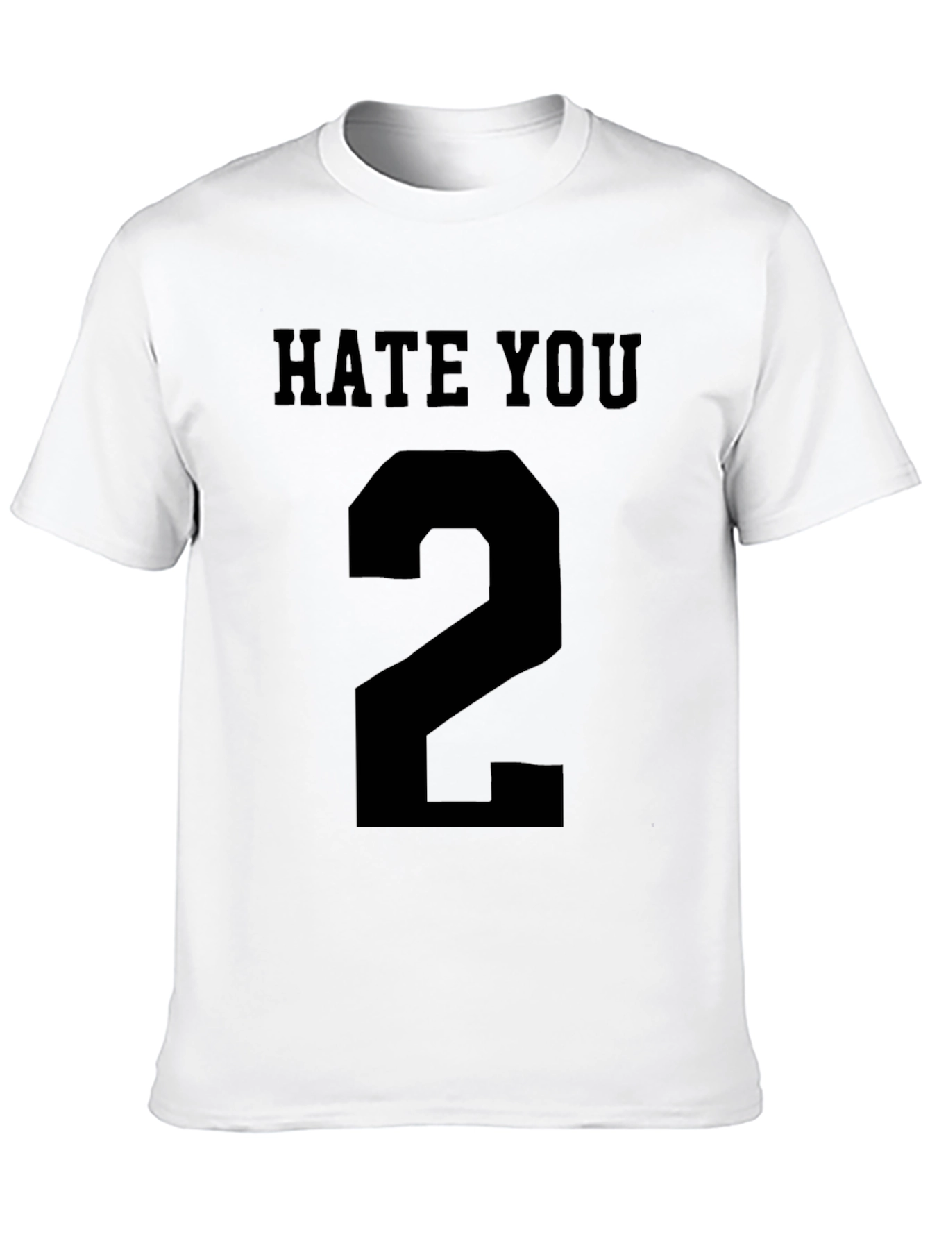 Hate You 2 Graphic T-Shirt - Black Cotton Tee