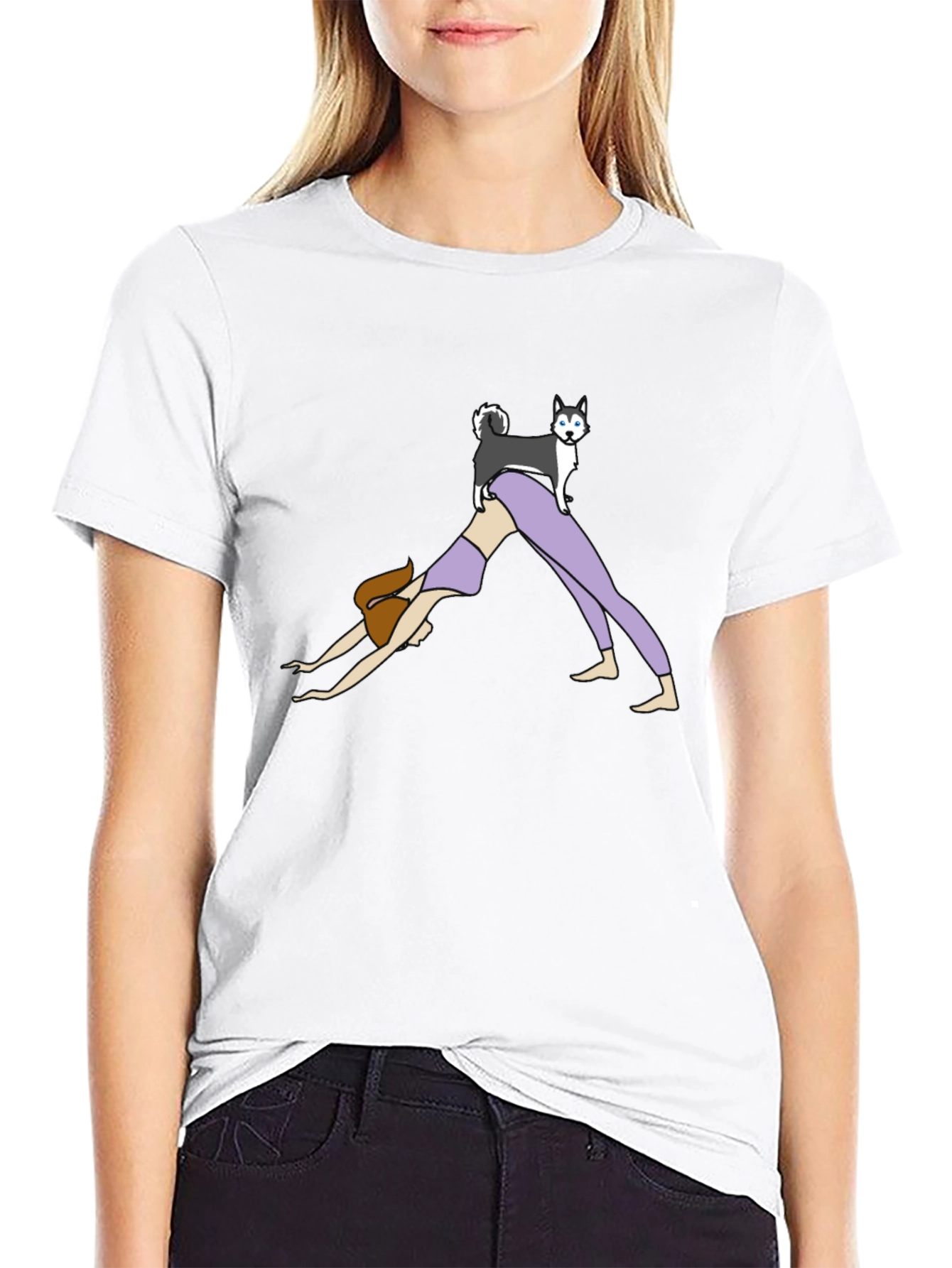 Yoga Dog T-Shirt Funny Graphic Tee