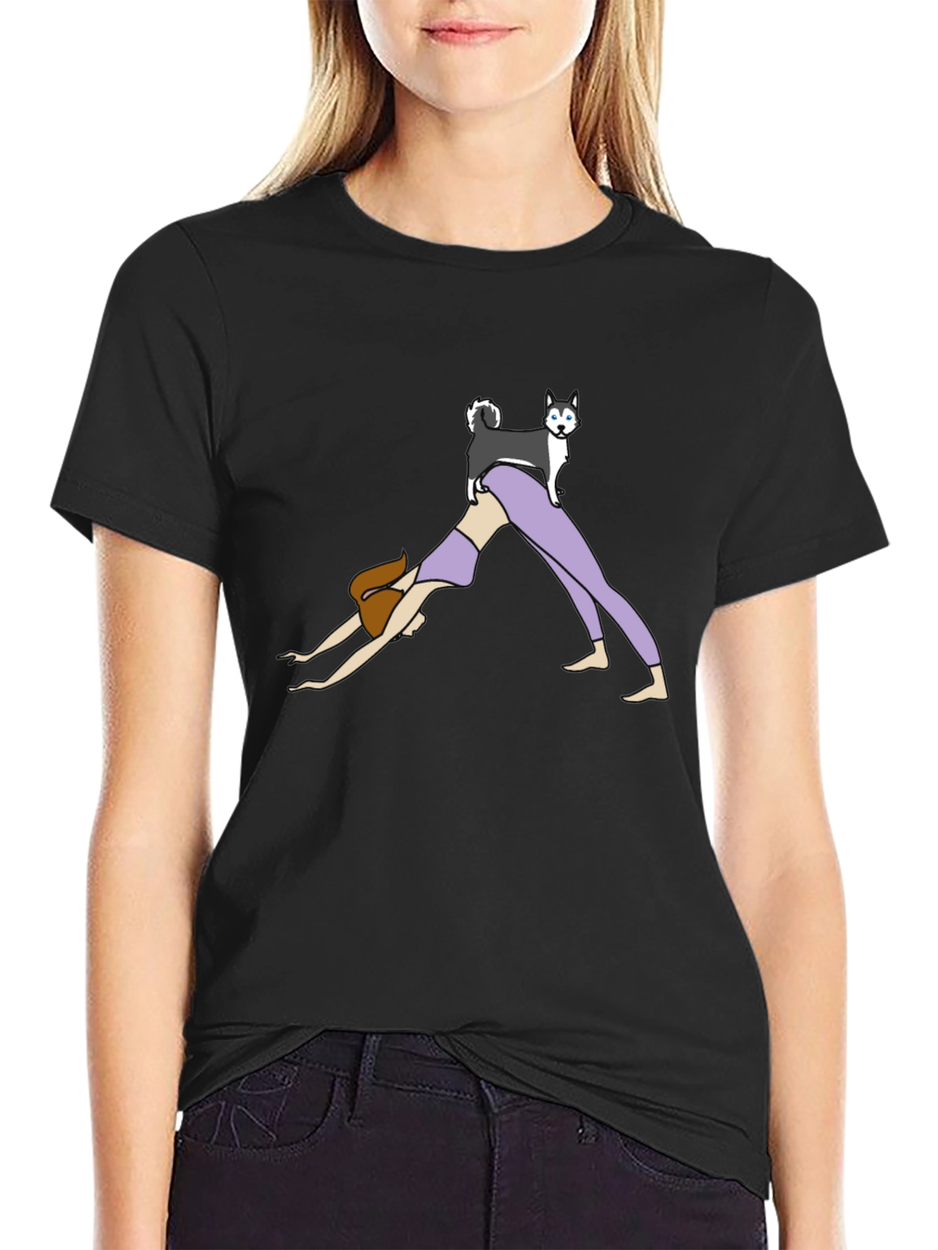 Yoga Dog T-Shirt Funny Graphic Tee
