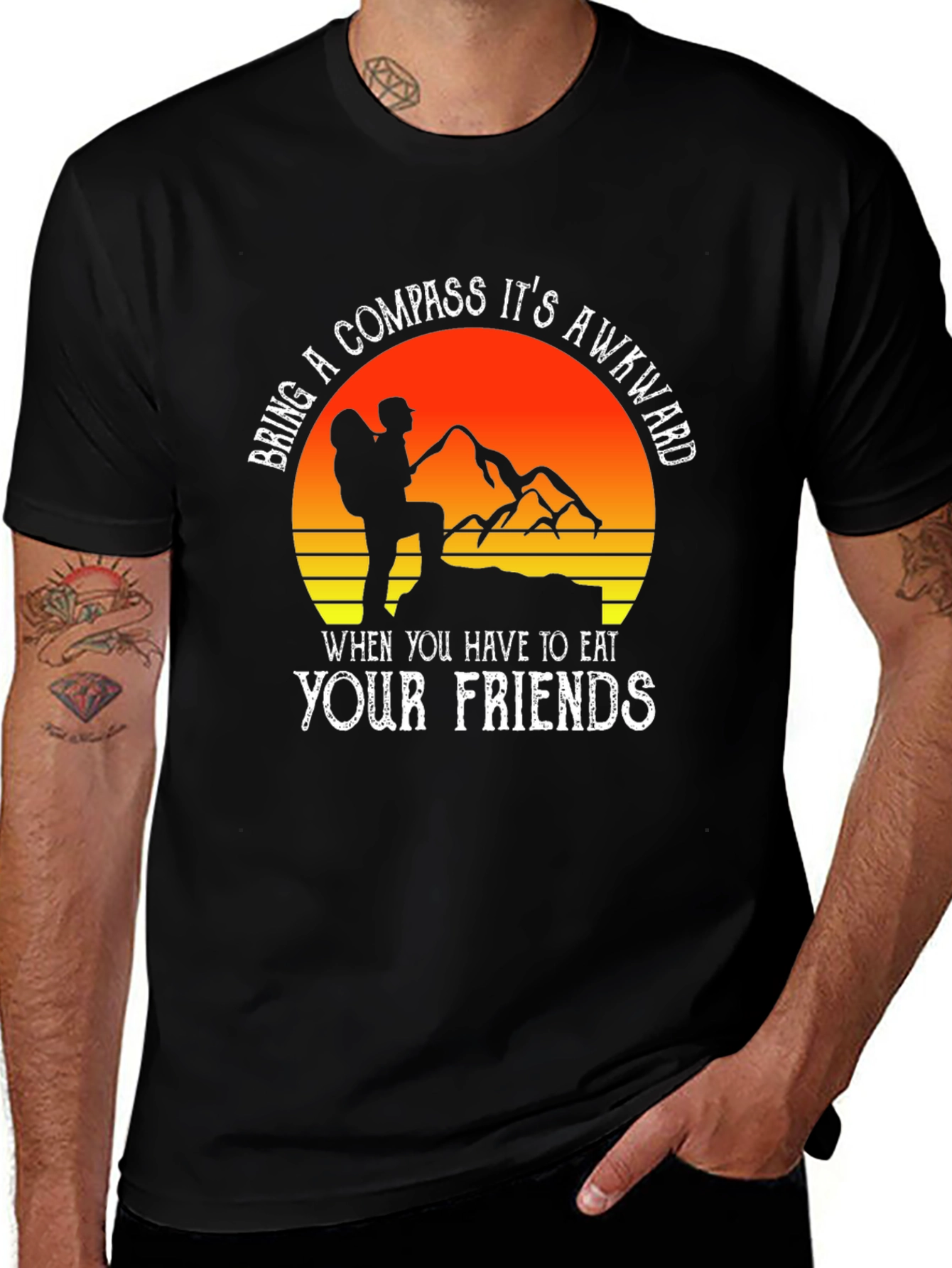 Awkward Compass T-Shirt - Hiking Humor Tee