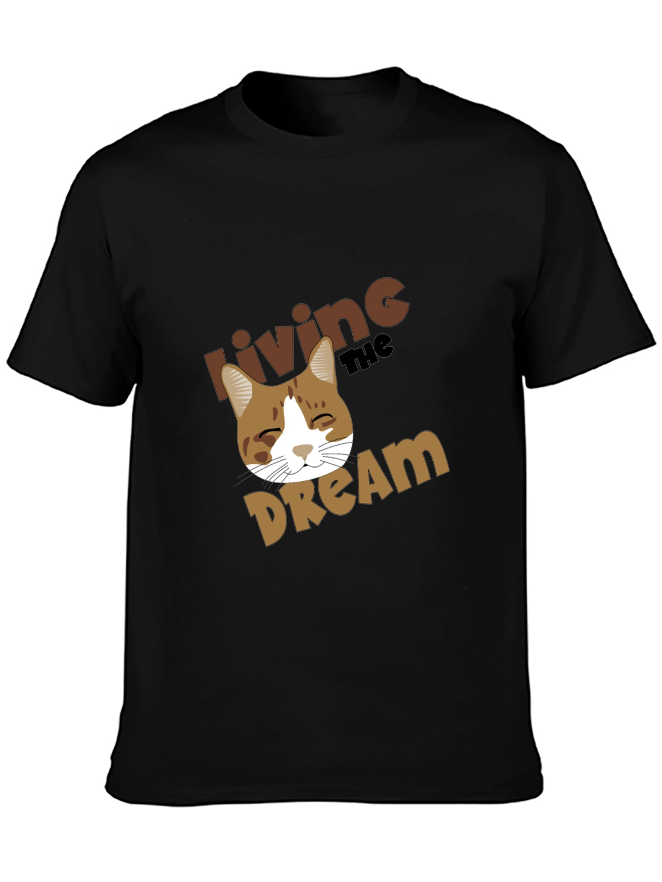 Living the Dream Cat Graphic T-Shirt