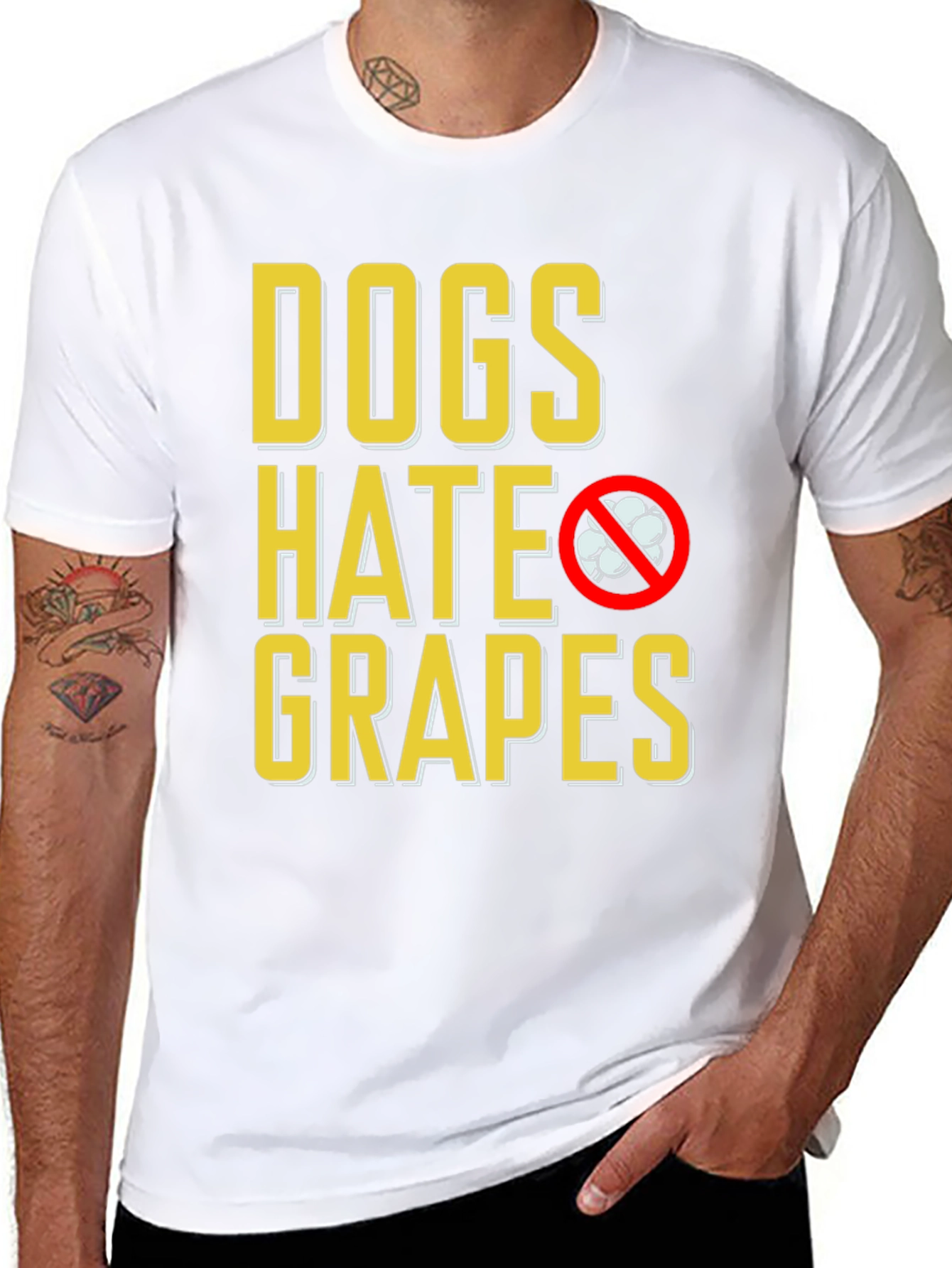 Dogs Hate Grapes T-Shirt - Funny Dog Lover Tee