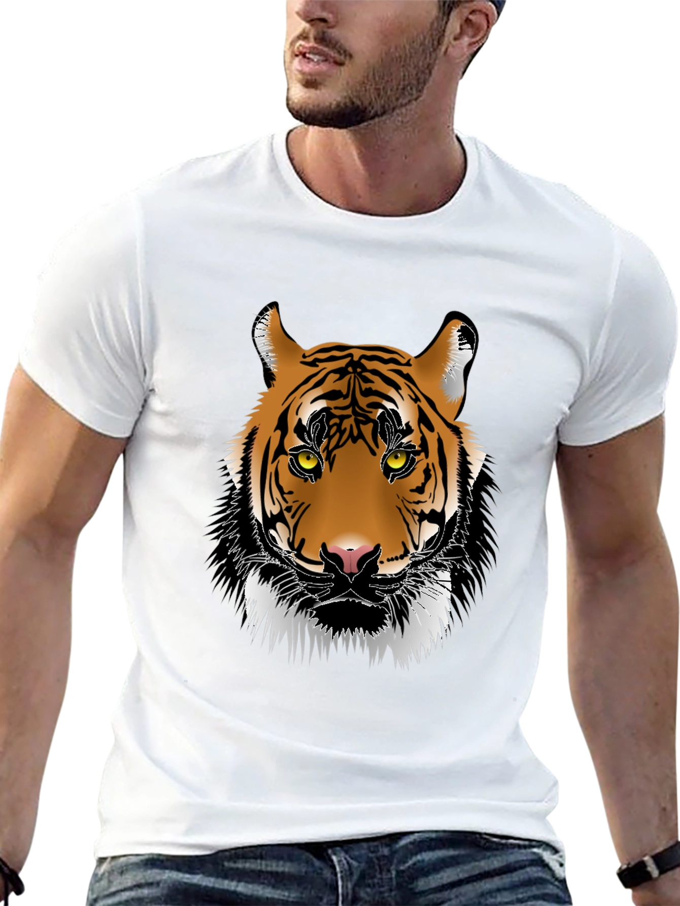 Tiger Graphic Tee - Mens Black T-Shirt