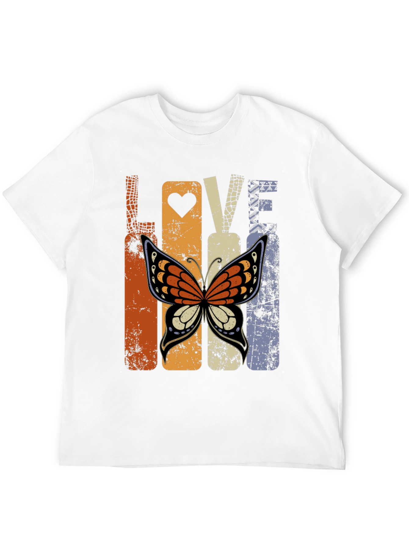 Love Butterfly Graphic Tee - Retro Design