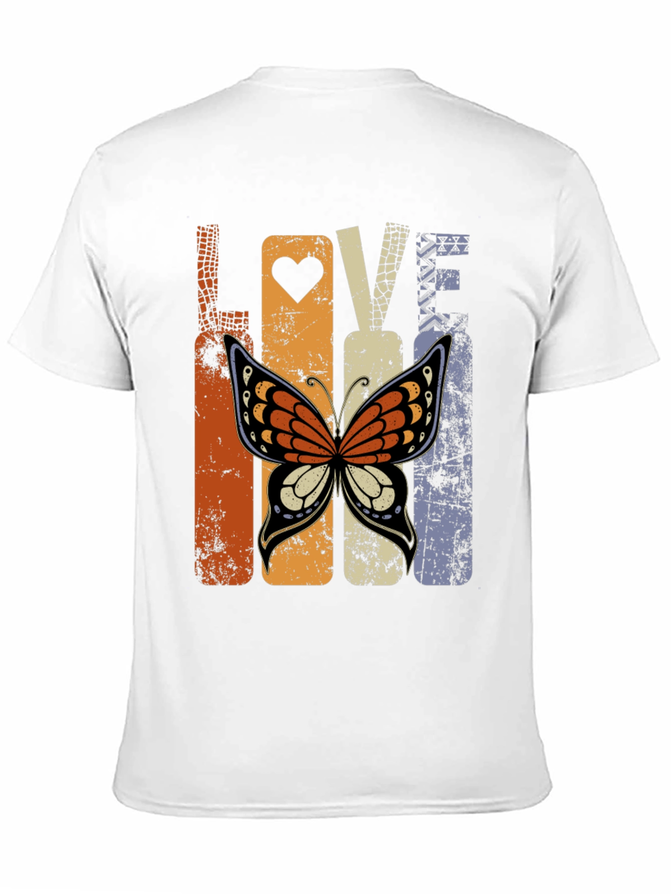 Love Butterfly Graphic Tee - Retro Design