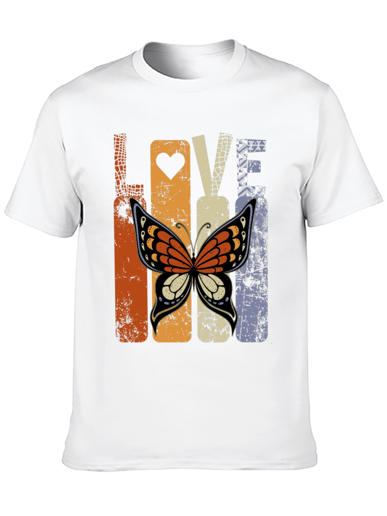 Love Butterfly Graphic Tee - Retro Design