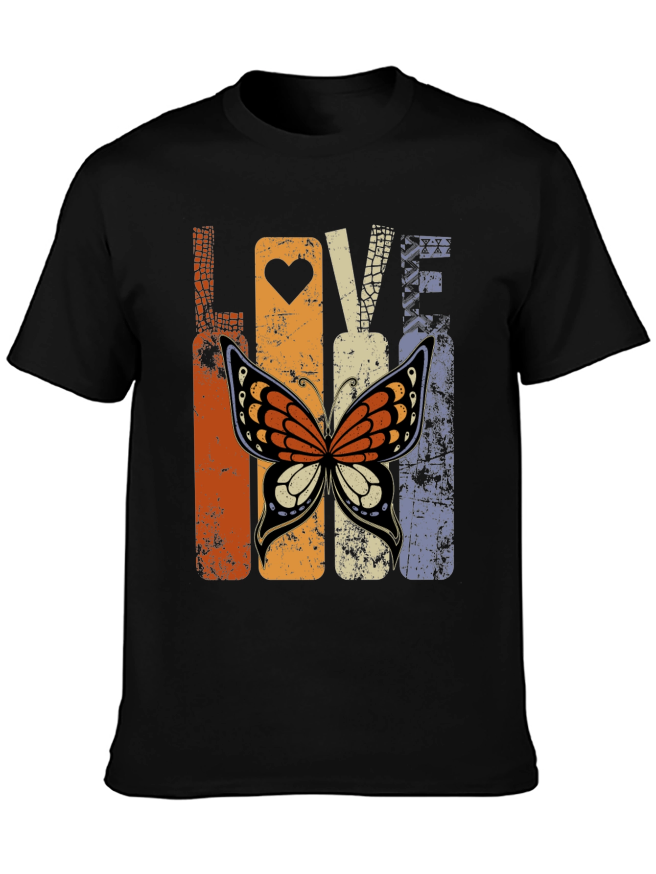 Love Butterfly Graphic Tee - Retro Design
