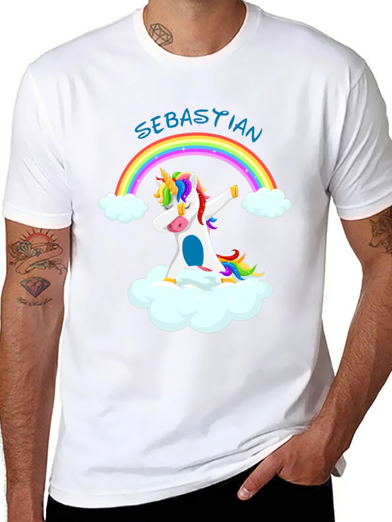 Unicorn Rainbow Dab T-Shirt - Sebastian