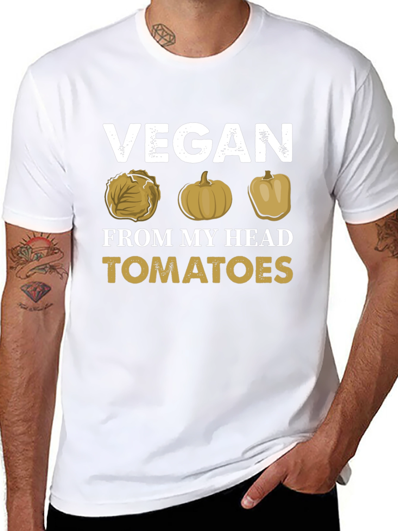 Vegan Humor Graphic Tee - No Tomatoes!