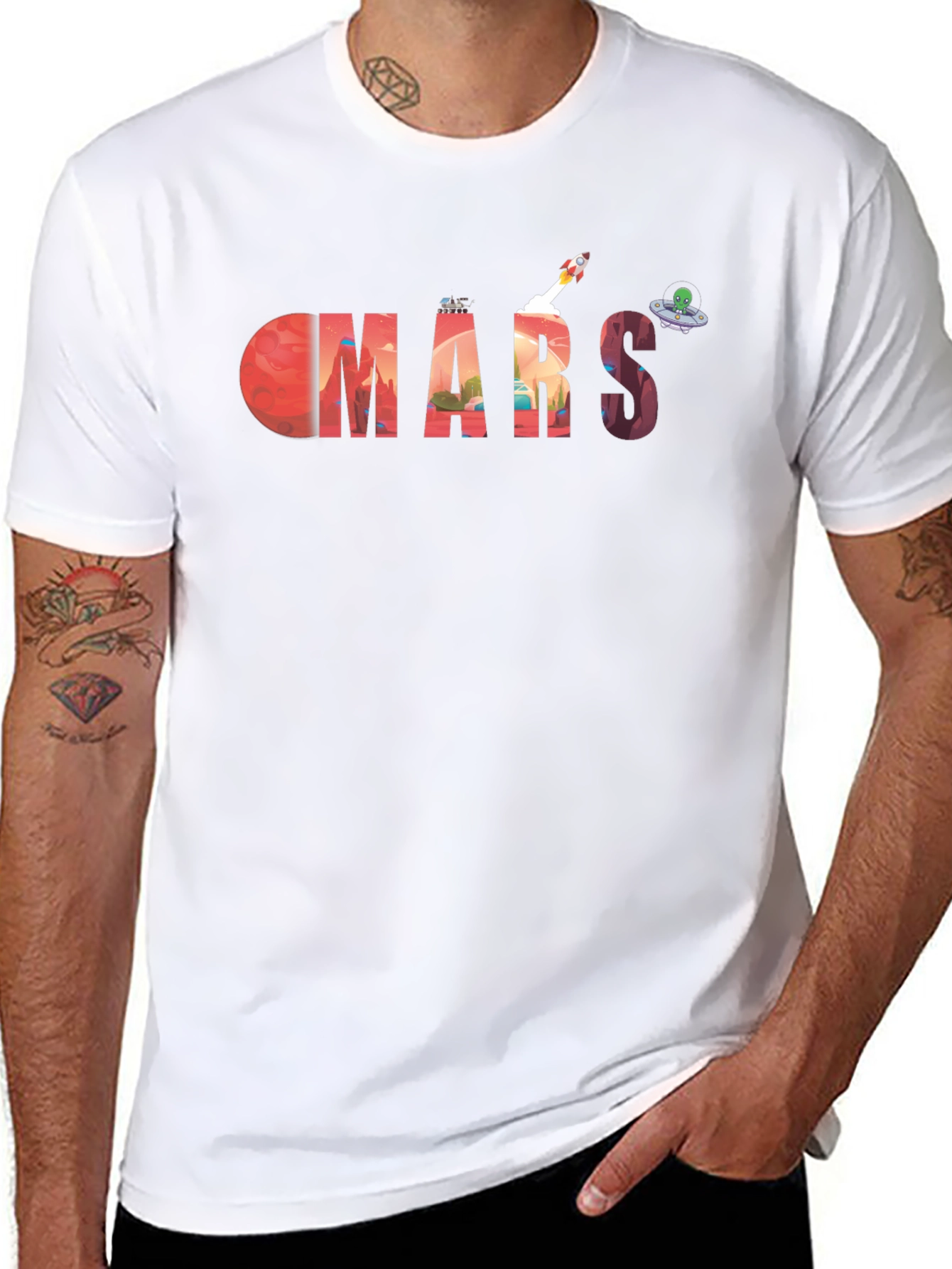 Mars Graphic Tee - Space Exploration T-Shirt
