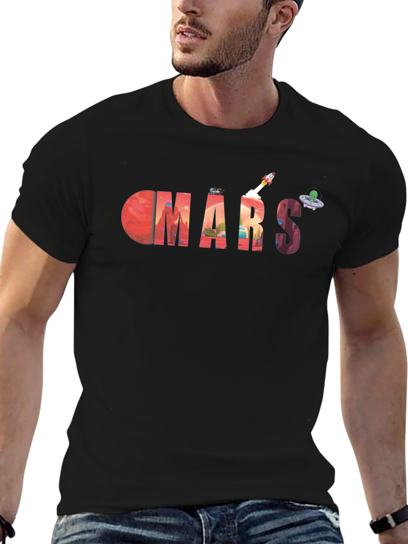 Mars Graphic Tee - Space Exploration T-Shirt