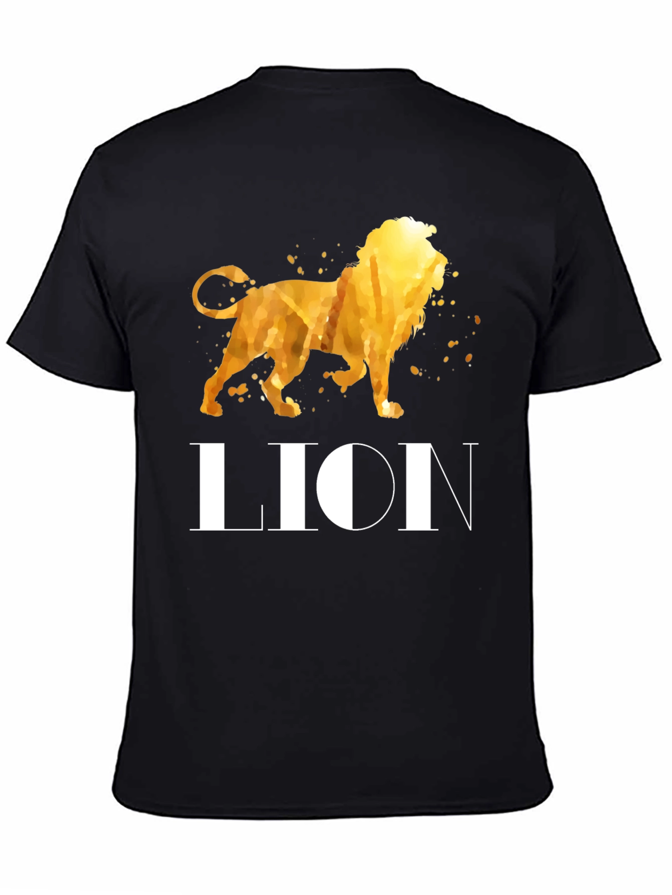 Lion Graphic Black T-Shirt