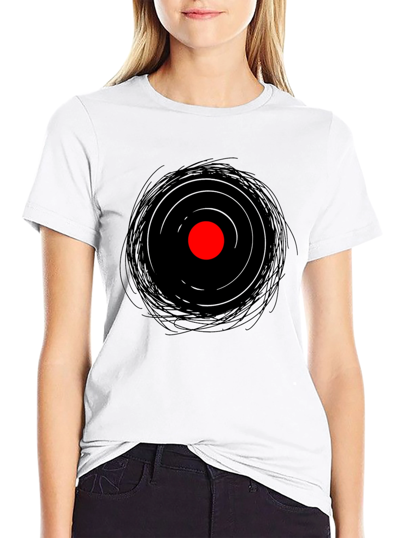 Abstract Eye Graphic Tee - Mens Black T-Shirt