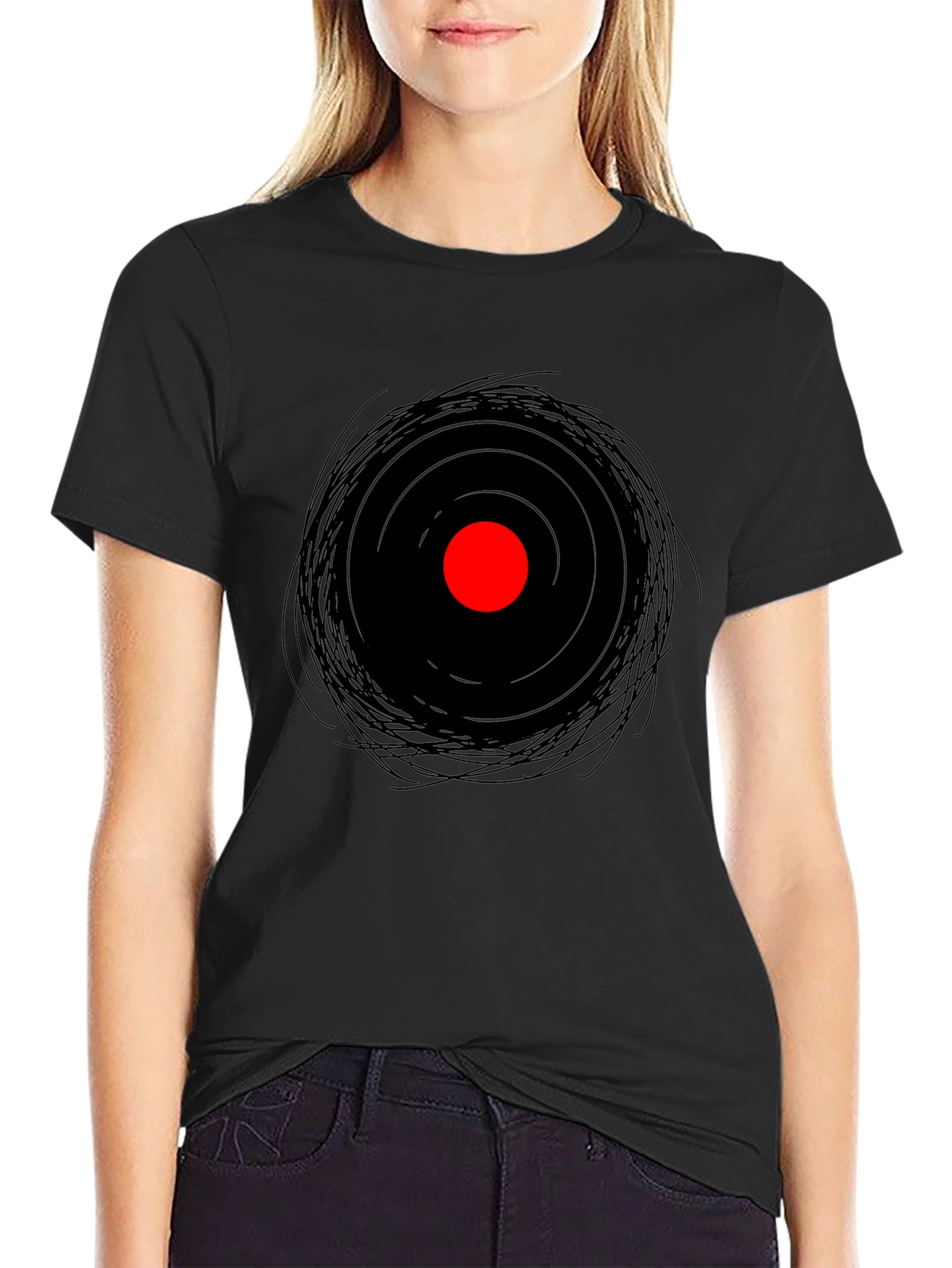 Abstract Eye Graphic Tee - Mens Black T-Shirt