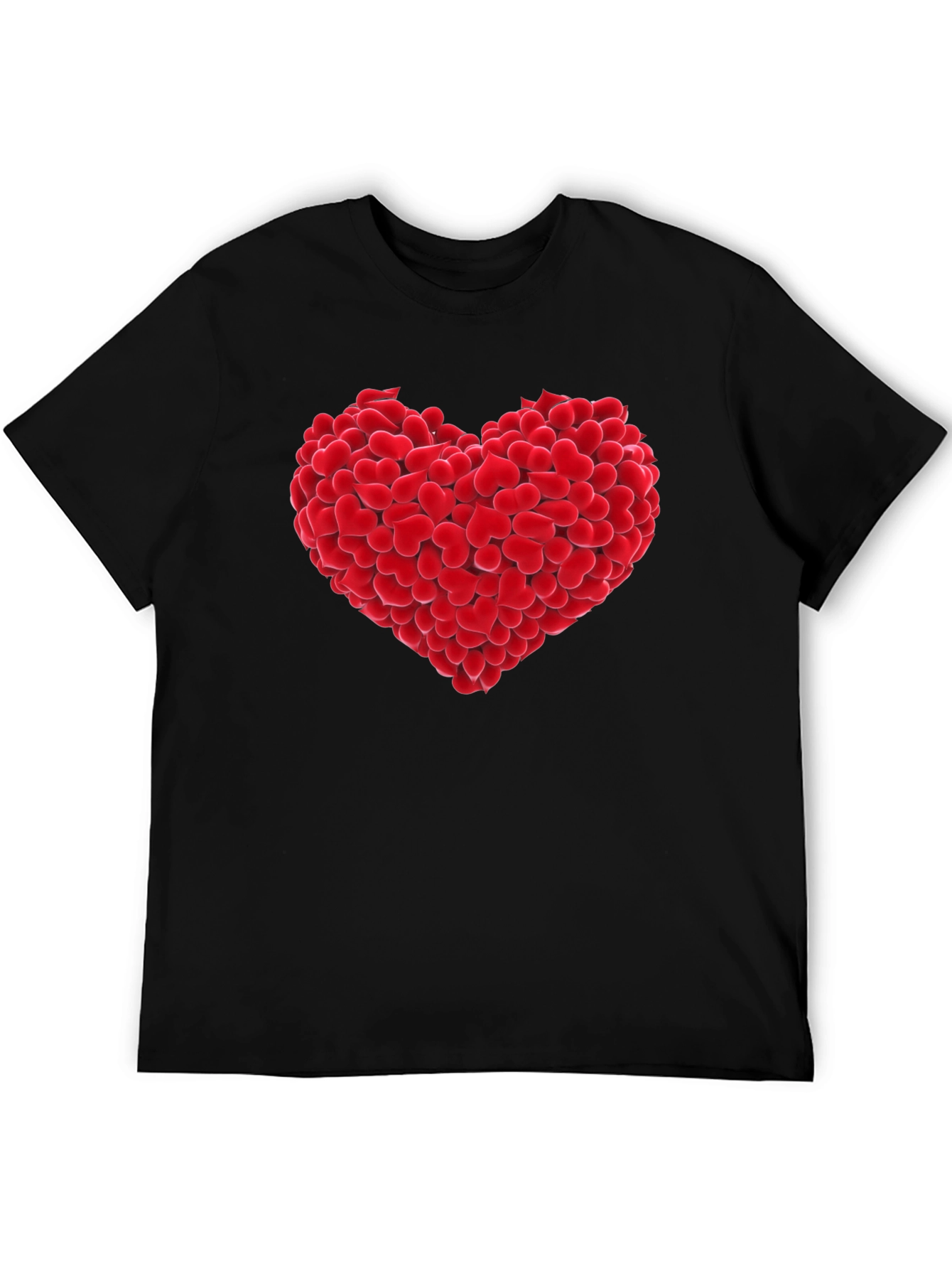 Heart of Hearts Graphic Tee - Black Cotton T-Shirt