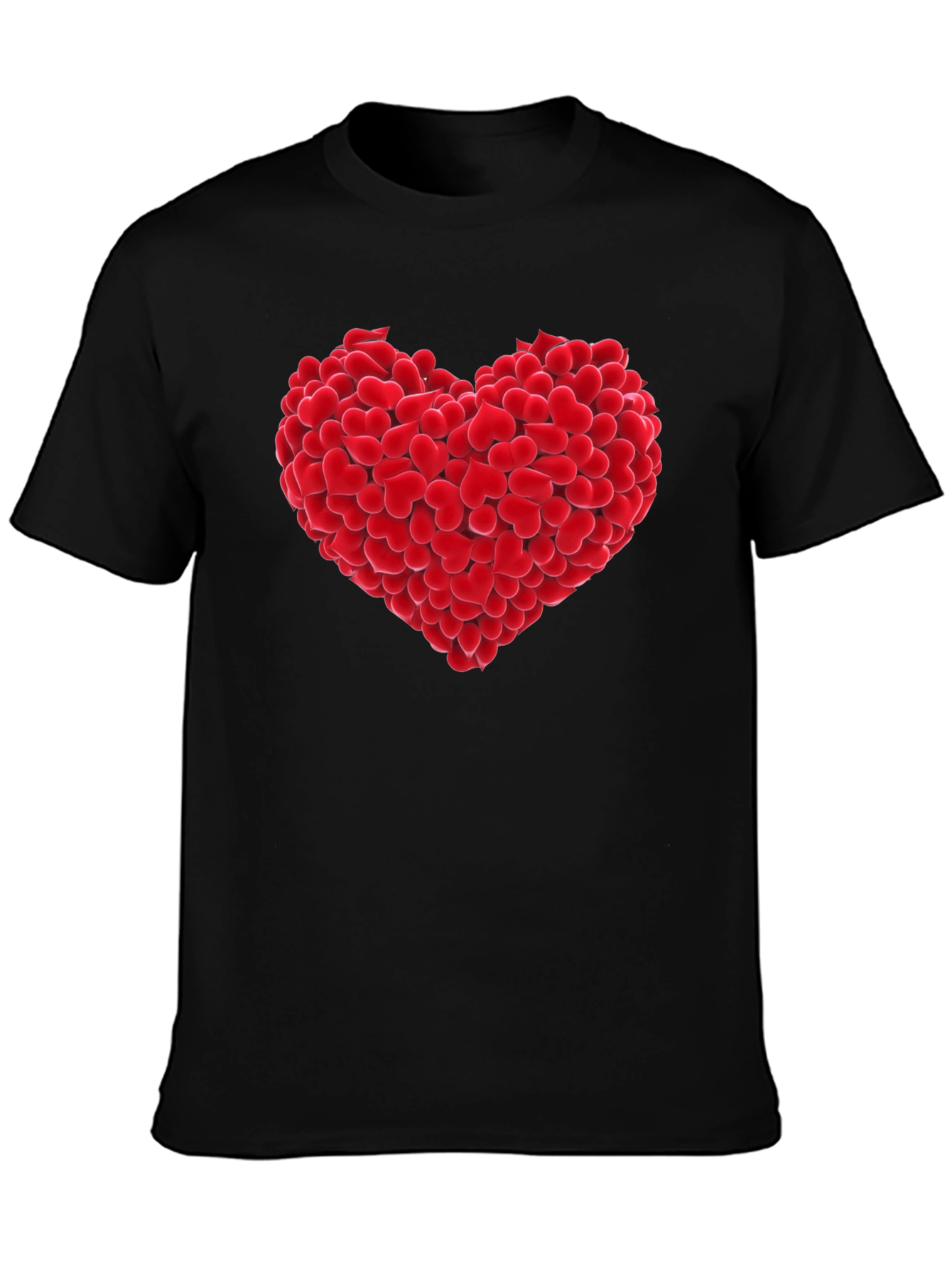 Heart of Hearts Graphic Tee - Black Cotton T-Shirt