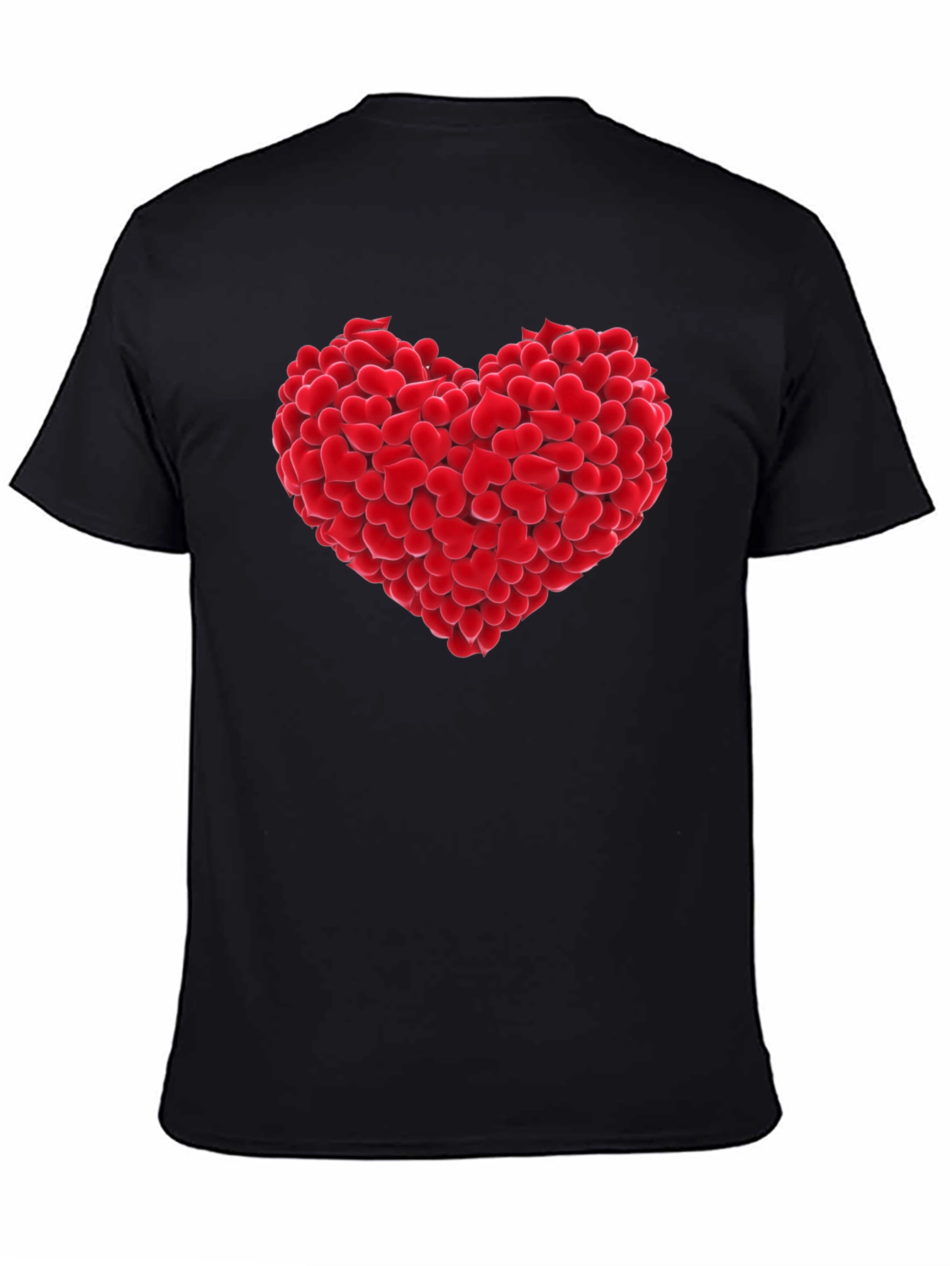 Heart of Hearts Graphic Tee - Black Cotton T-Shirt