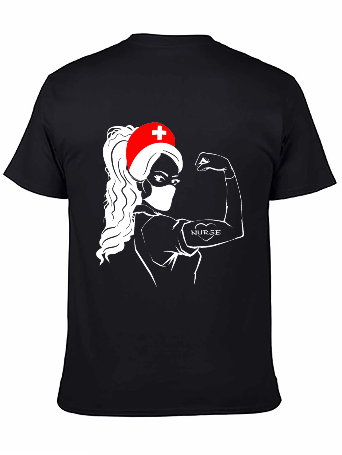 Nurse Power T-Shirt - Black Graphic Tee