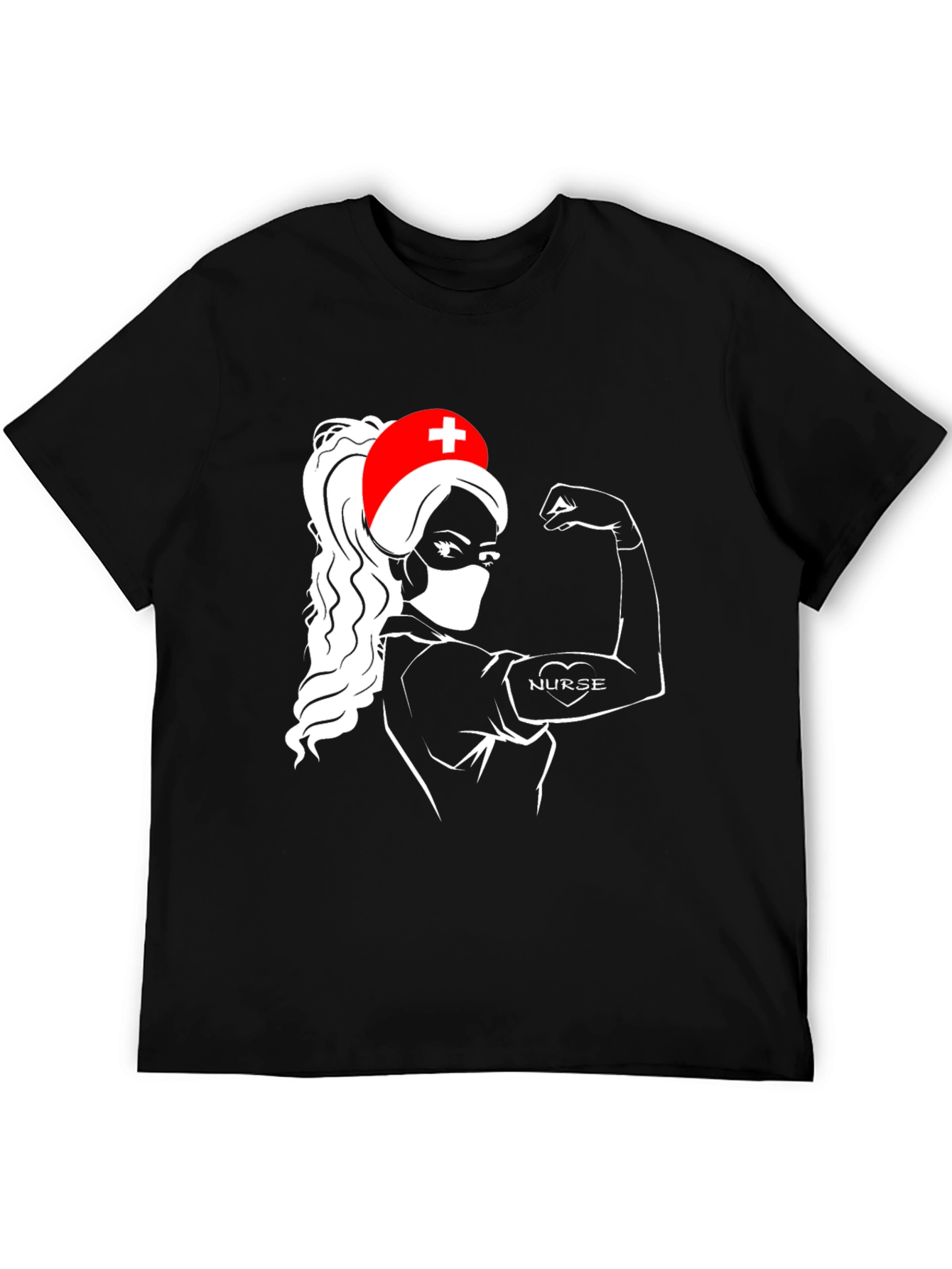 Nurse Power T-Shirt - Black Graphic Tee