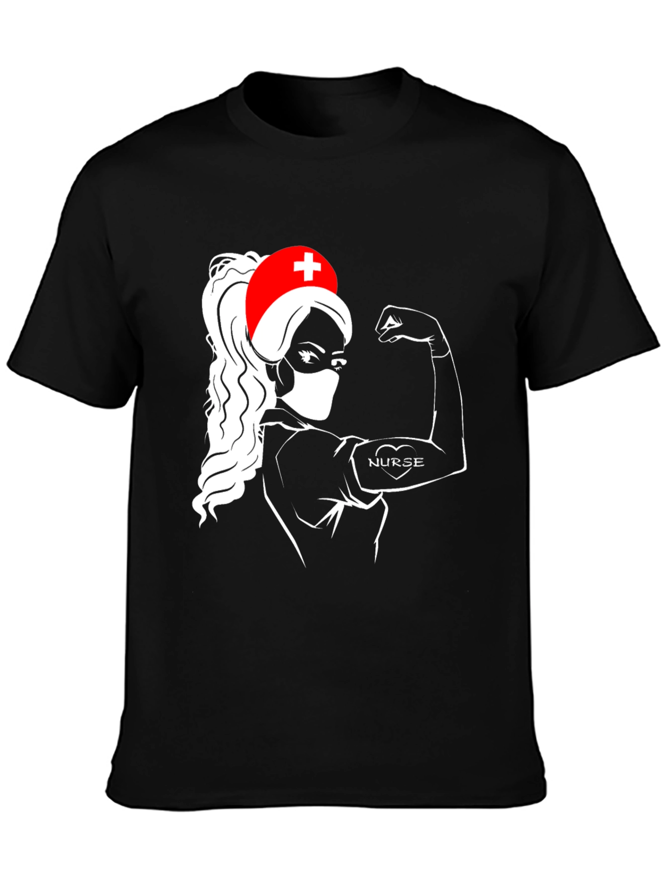 Nurse Power T-Shirt - Black Graphic Tee