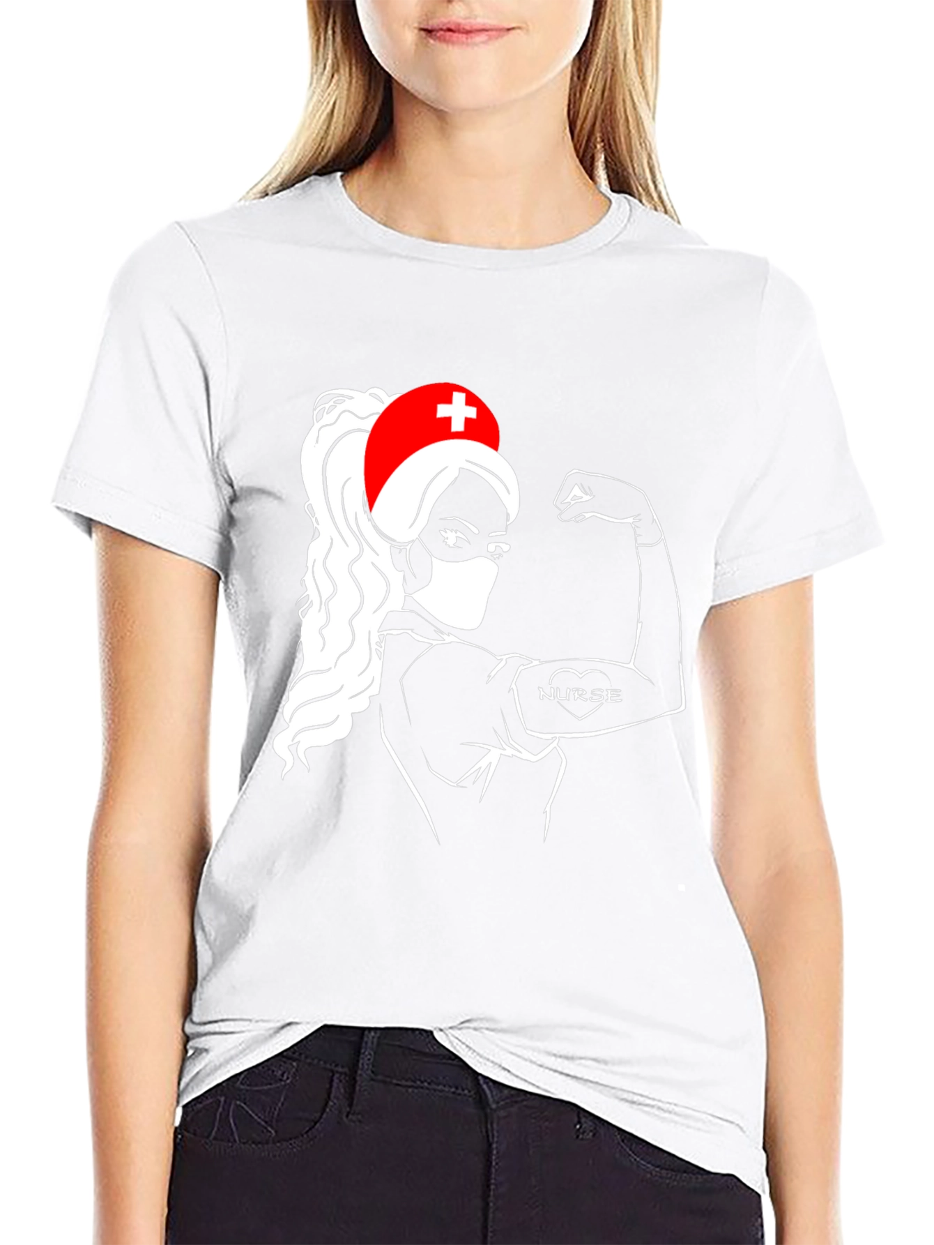 Nurse Power T-Shirt - Black Graphic Tee