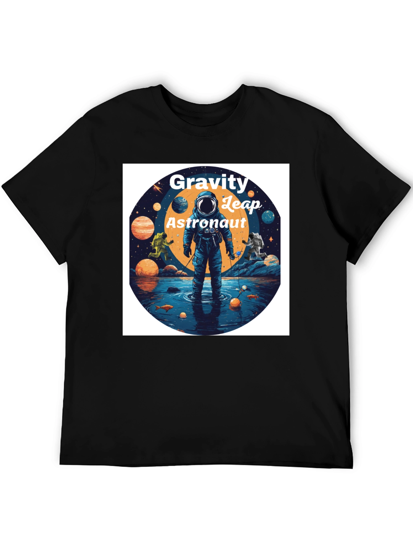 Gravity Leap Astronaut Graphic T-Shirt