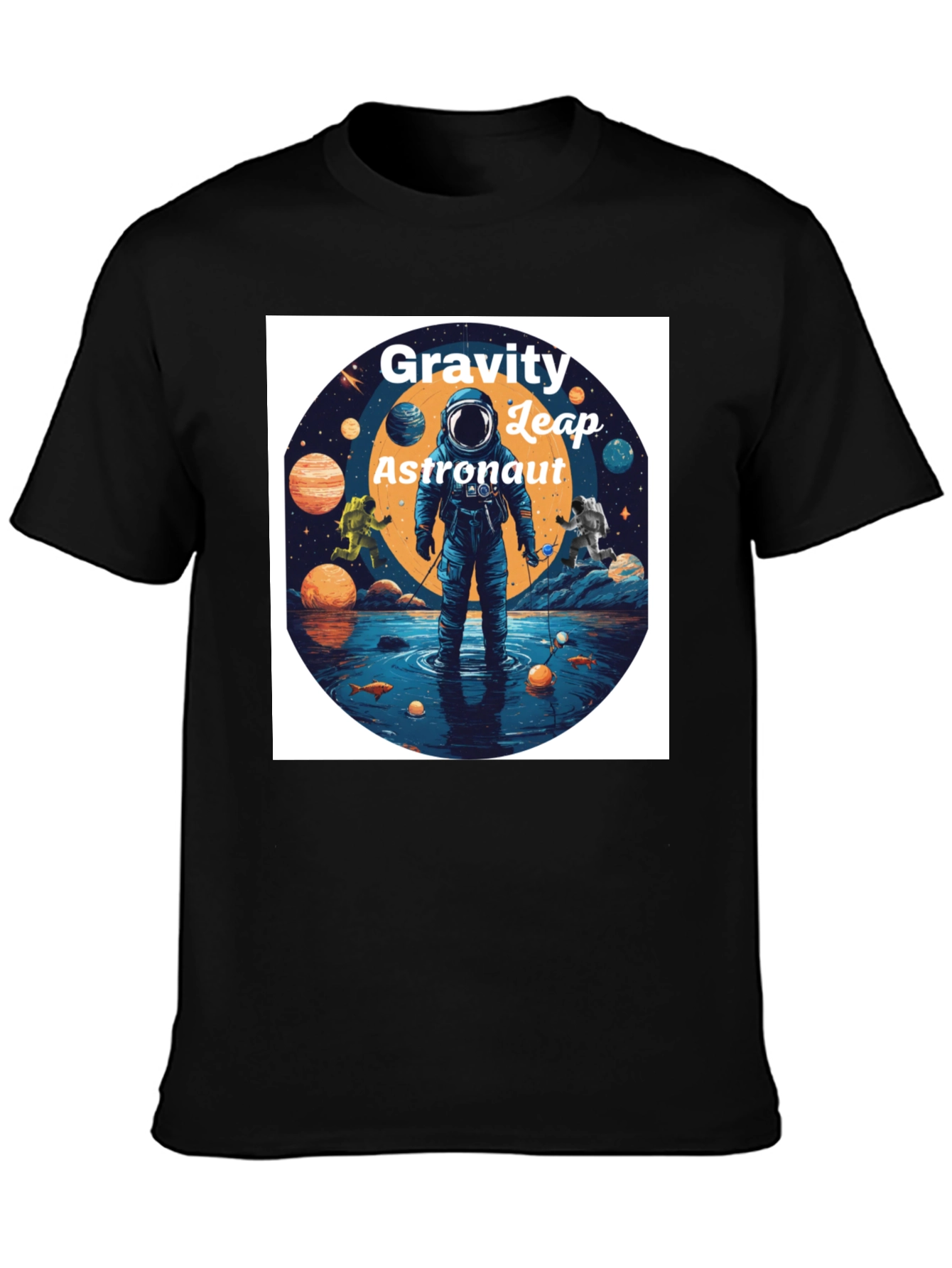Gravity Leap Astronaut Graphic T-Shirt