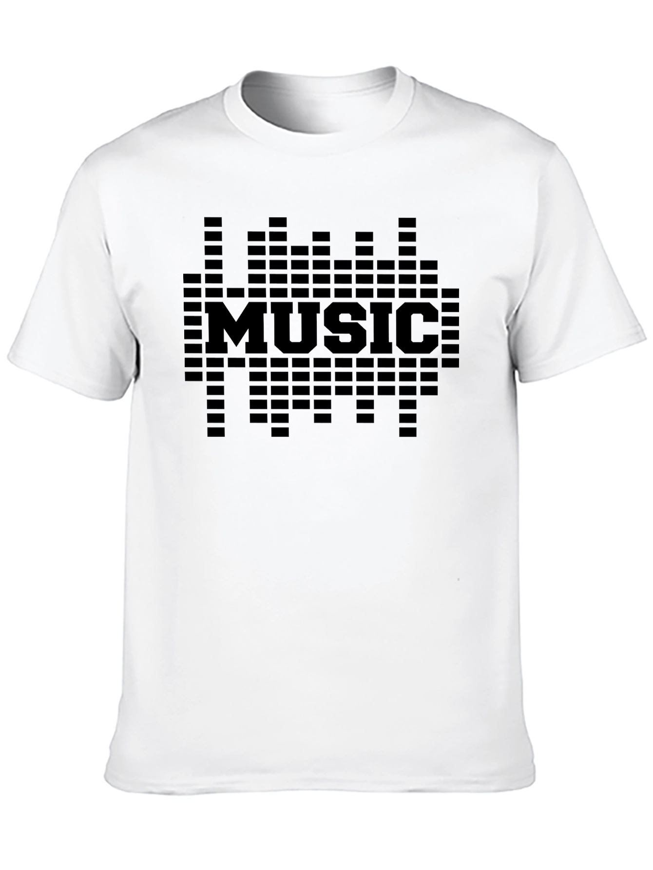 Music Graphic Print Black T-Shirt