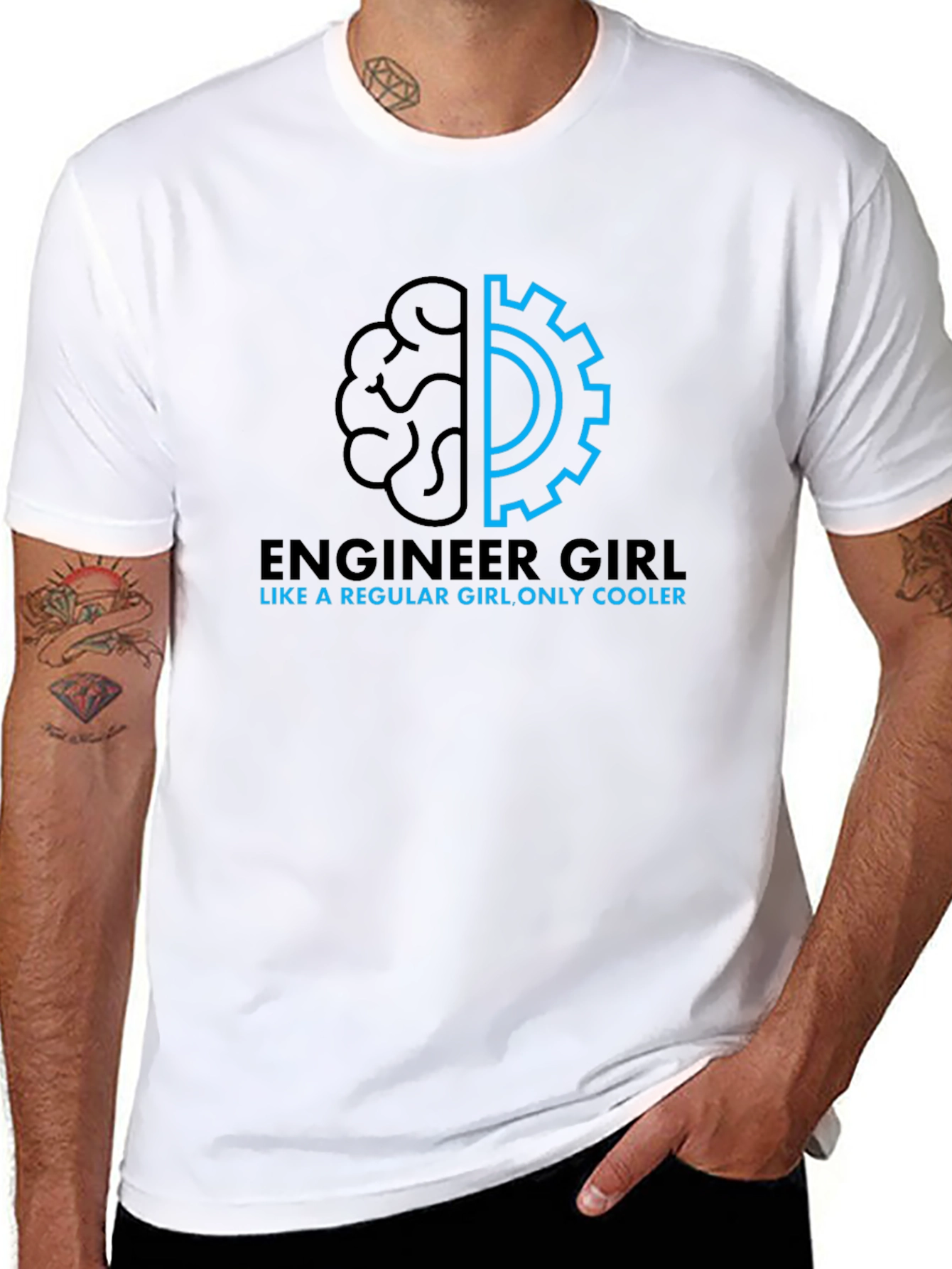 Engineer Girl T-Shirt: Cool Smart & Unique Design