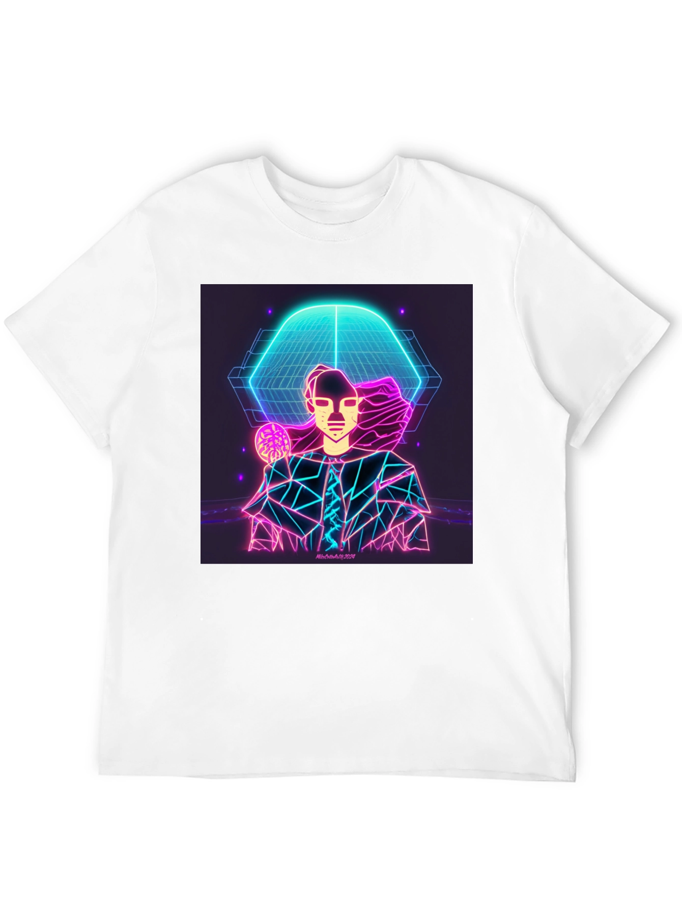 Neon Man Graphic Tee - Futuristic Style