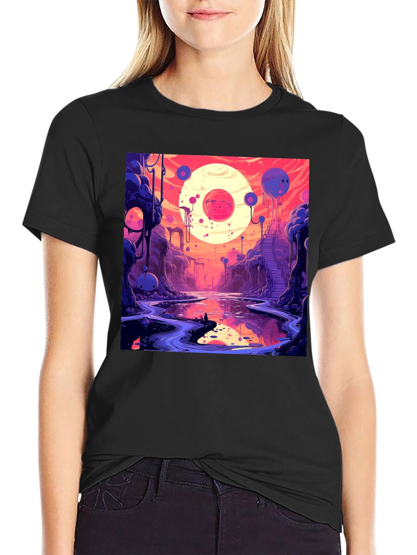 Cosmic Dreamscape Graphic Tee - Unique Design