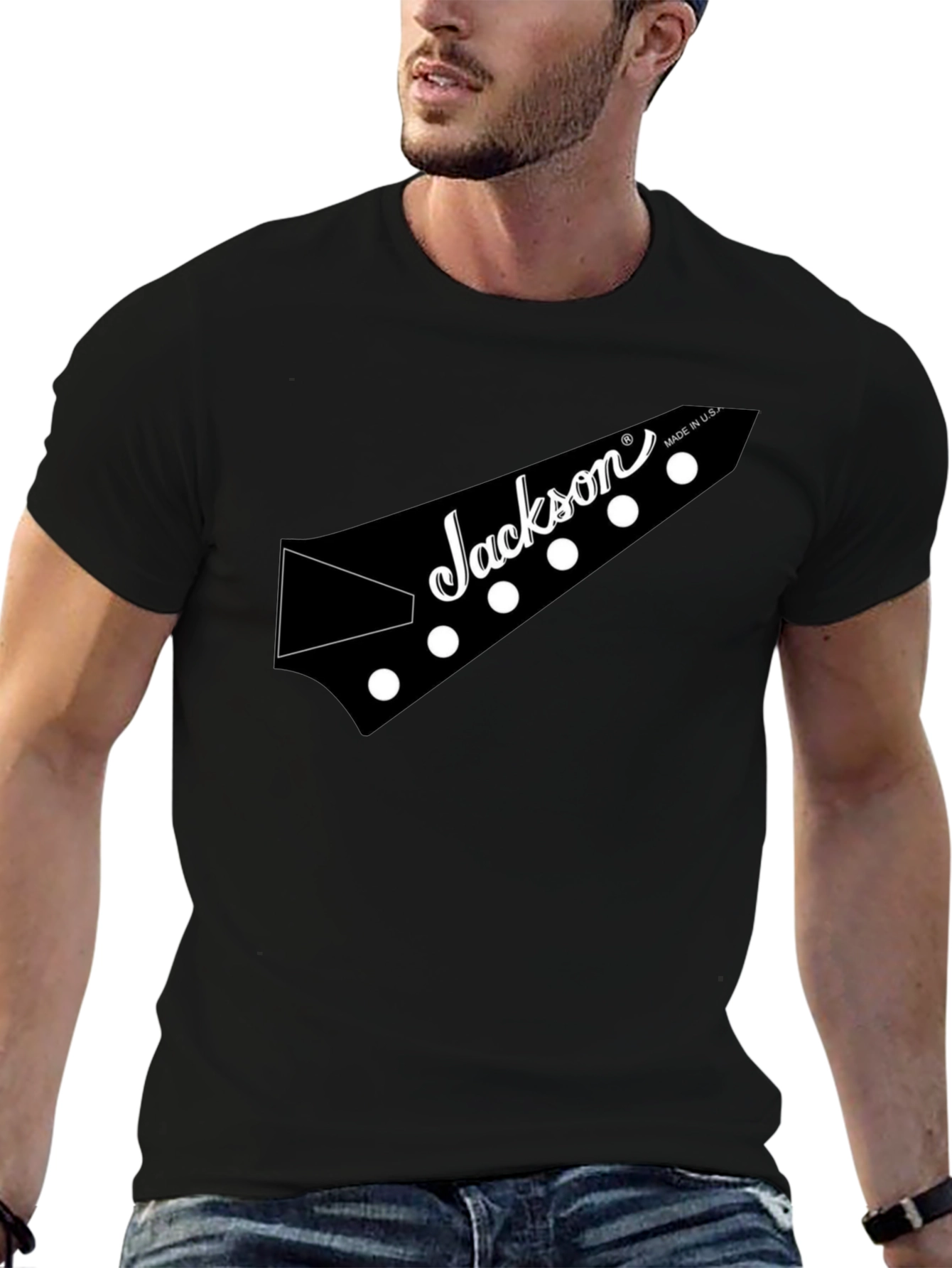 Jackson Guitar Headstock Black T-Shirt