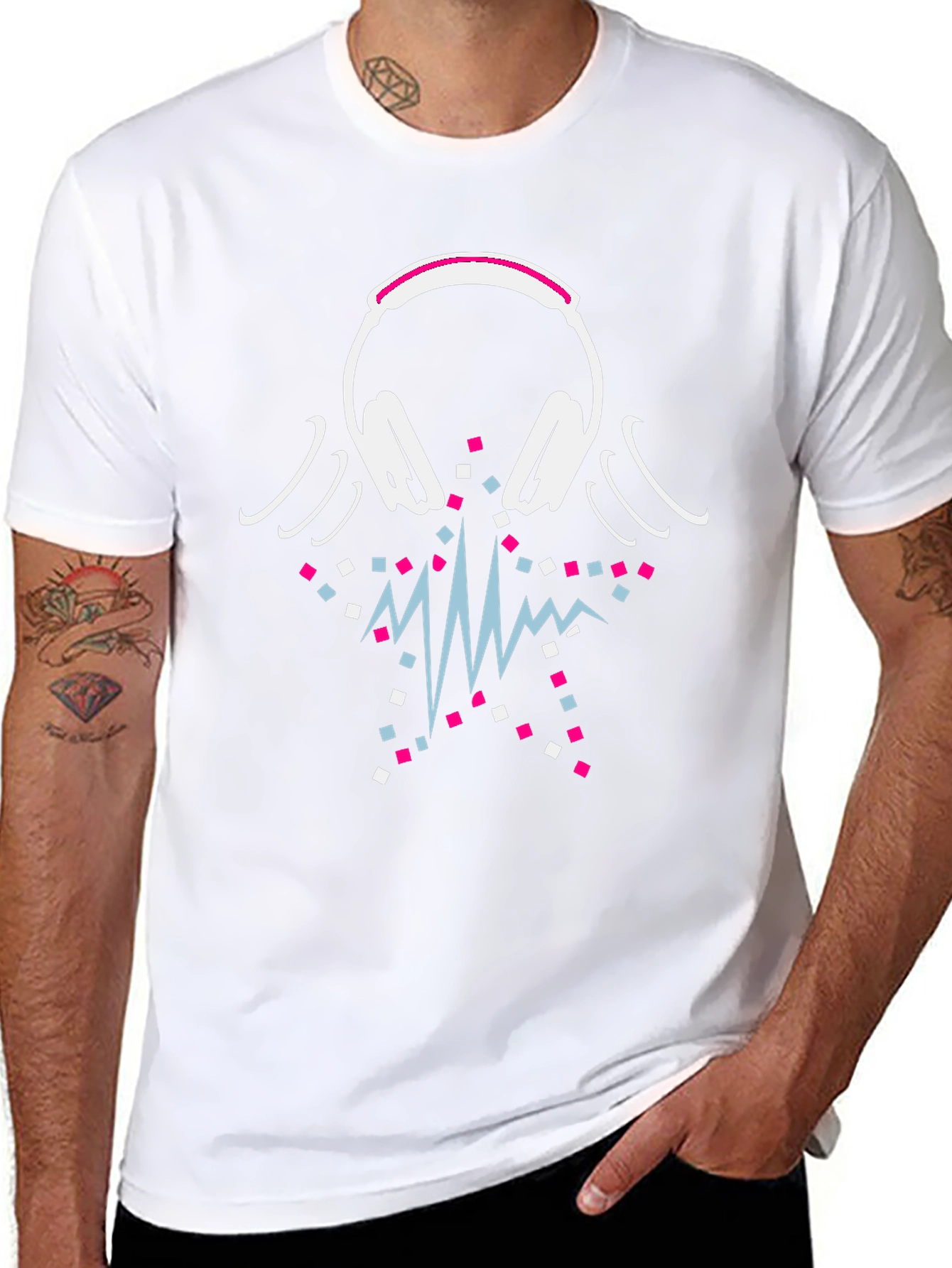 DJ Headphones Graphic Tee - Music Lovers T-Shirt