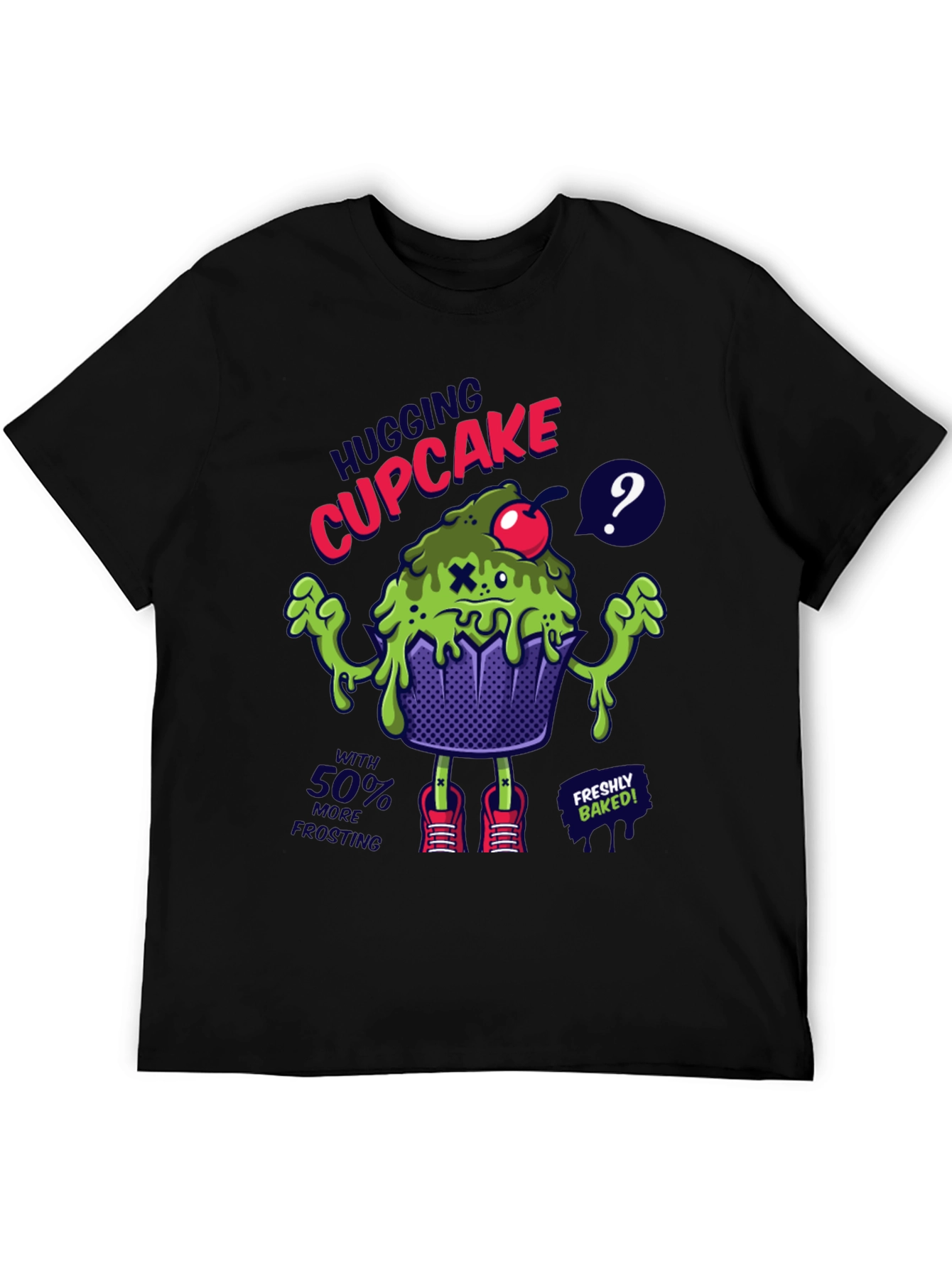 Hugging Cupcake Graphic Tee - Novelty Design