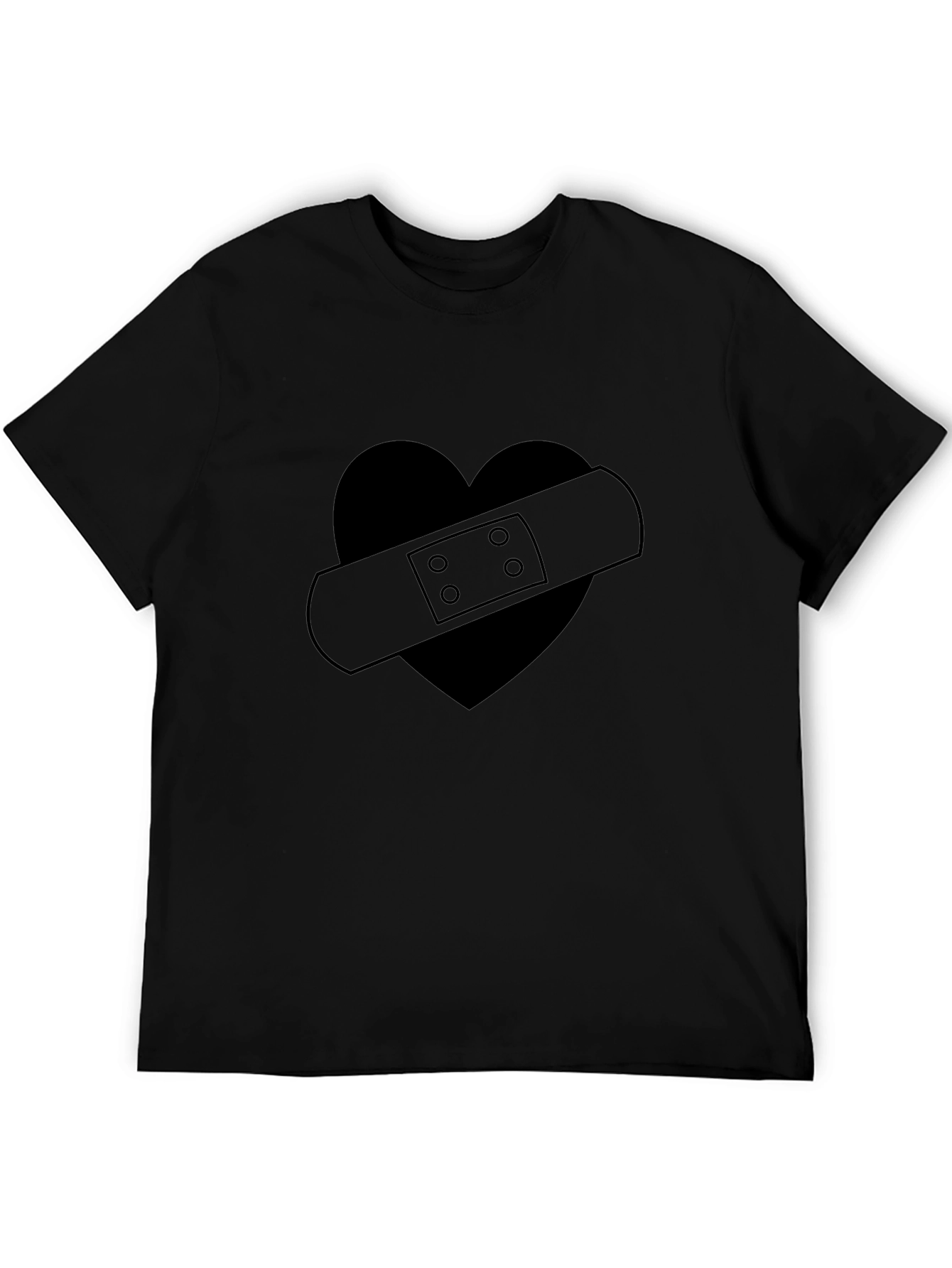 Broken Heart Bandage Graphic T-Shirt