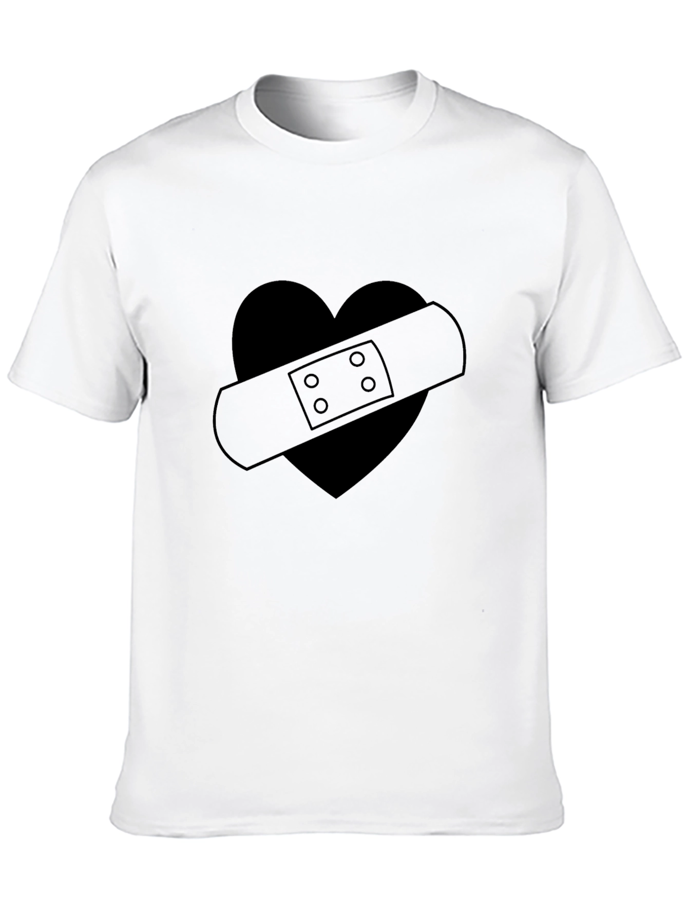 Broken Heart Bandage Graphic T-Shirt