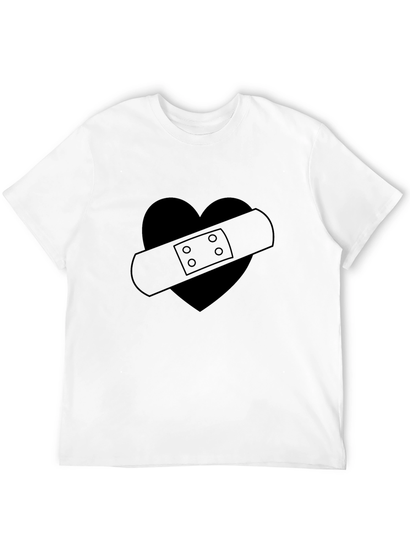 Broken Heart Bandage Graphic T-Shirt