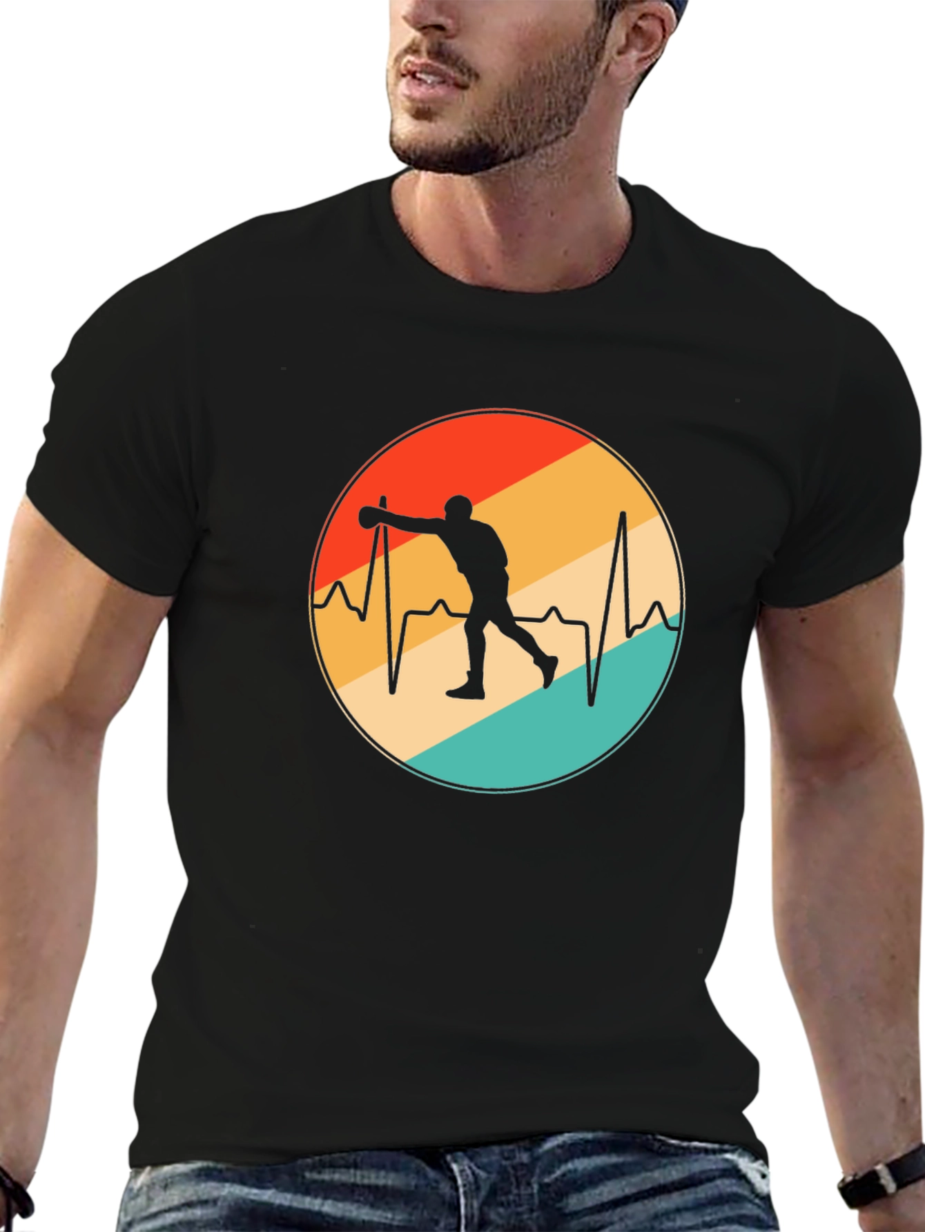 Bowling Heartbeat T-Shirt - Retro Design