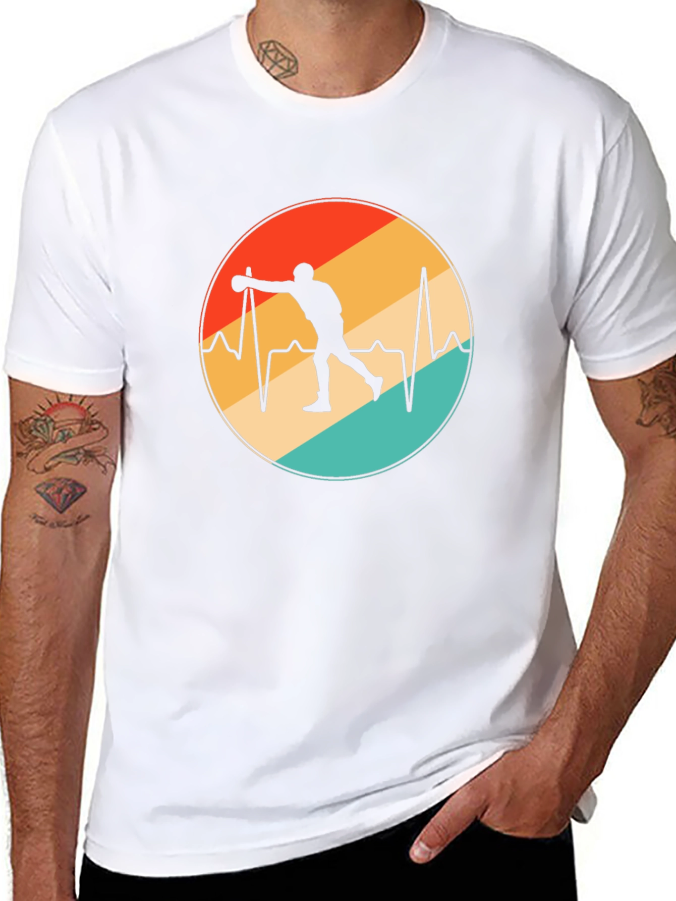 Bowling Heartbeat T-Shirt - Retro Design